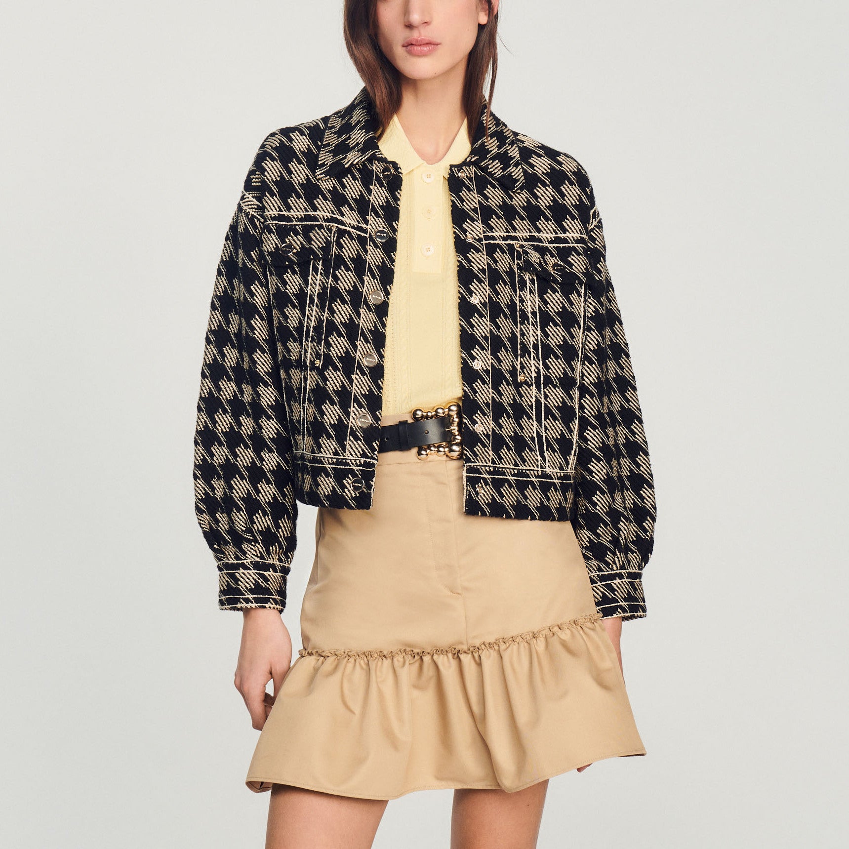 Veste pied de poule Sandro seconde main