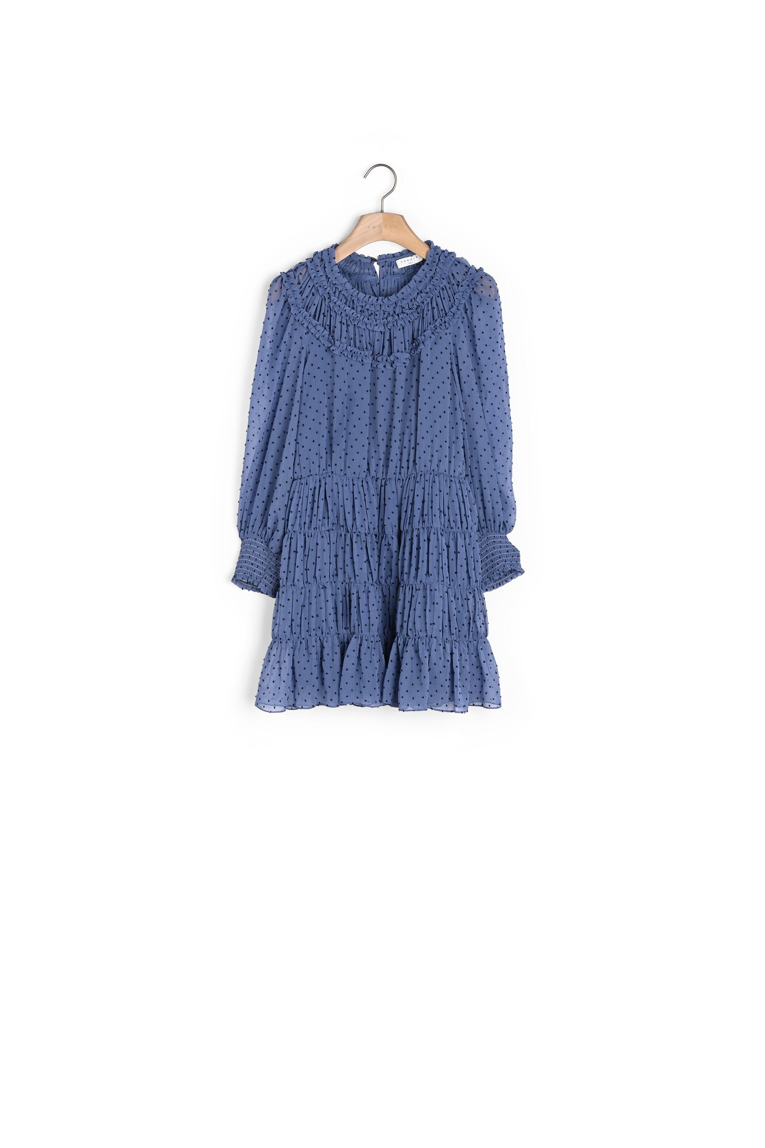 Robe courte drapée et volantée Sandro seconde main