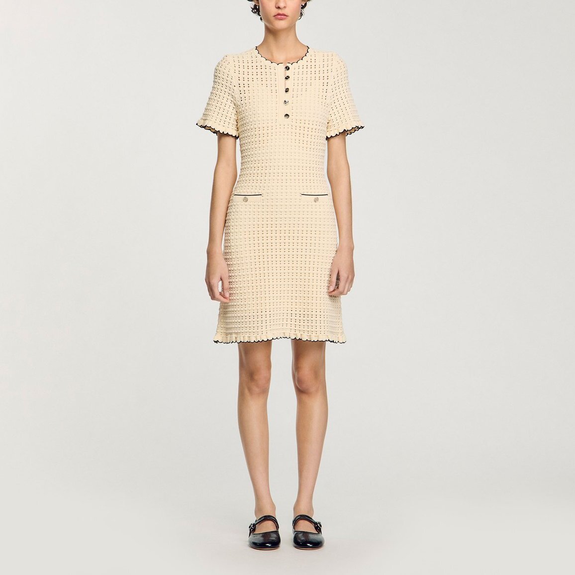 Robe courte en maille Sandro seconde main