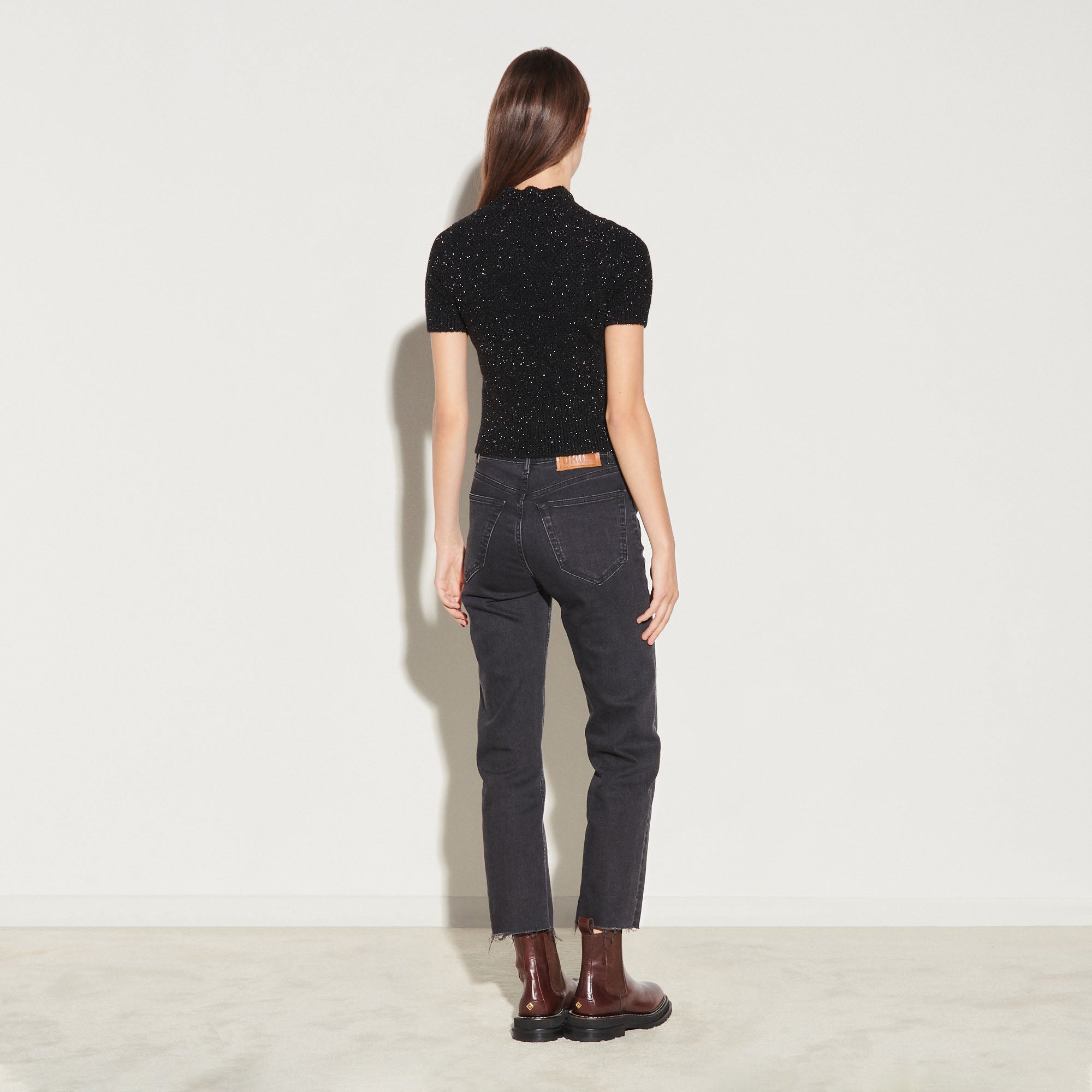 Pull court en Maille fantaisie Sandro seconde main