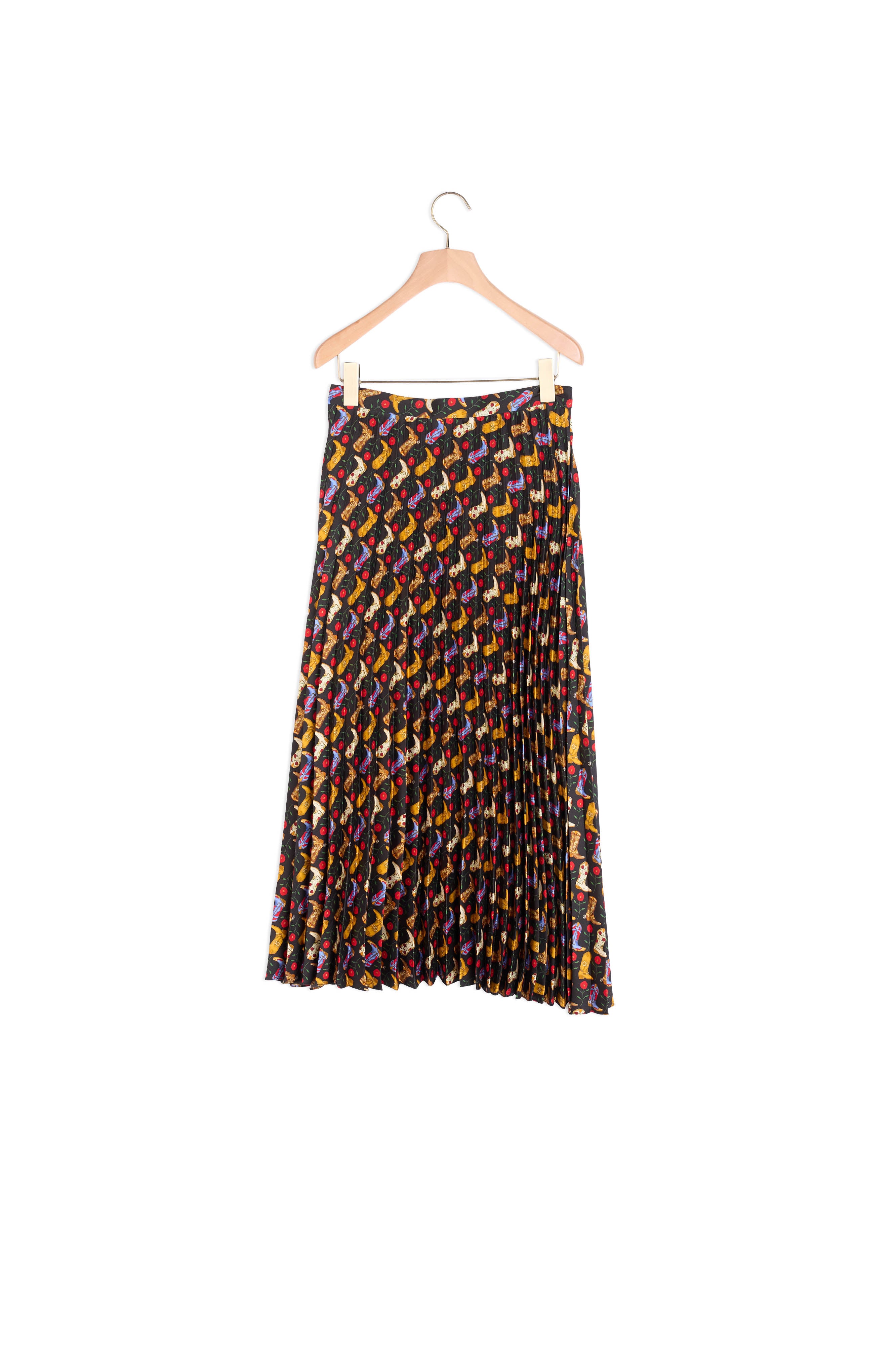 Jupe plissée portefeuille en imprimé Sandro seconde main