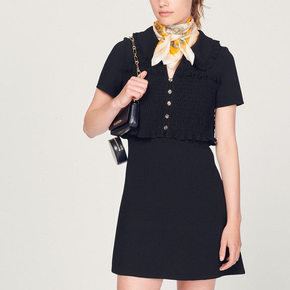 Robe courte smockée Sandro seconde main