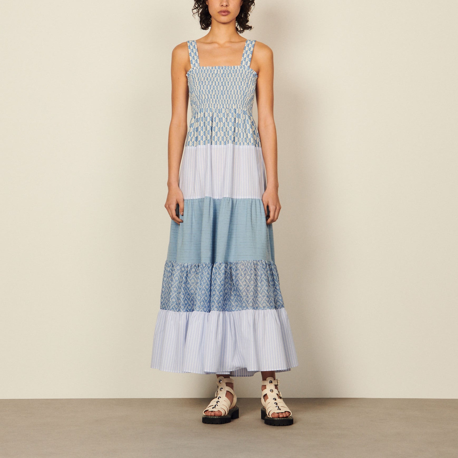 Robe longue à bretelles Sandro seconde main