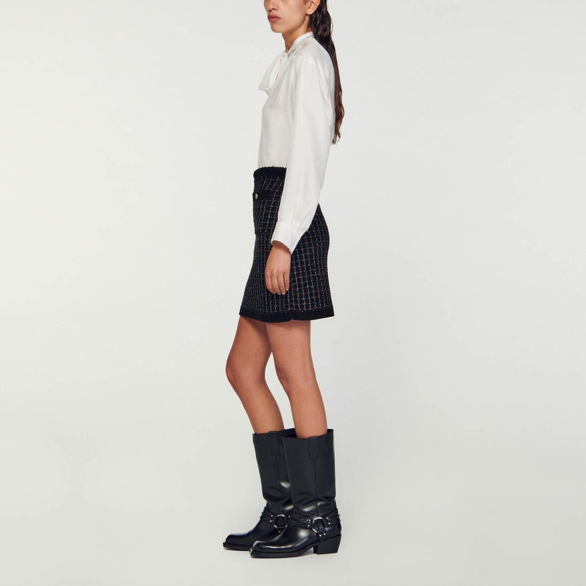 Jupe en Maille texturée Sandro seconde main