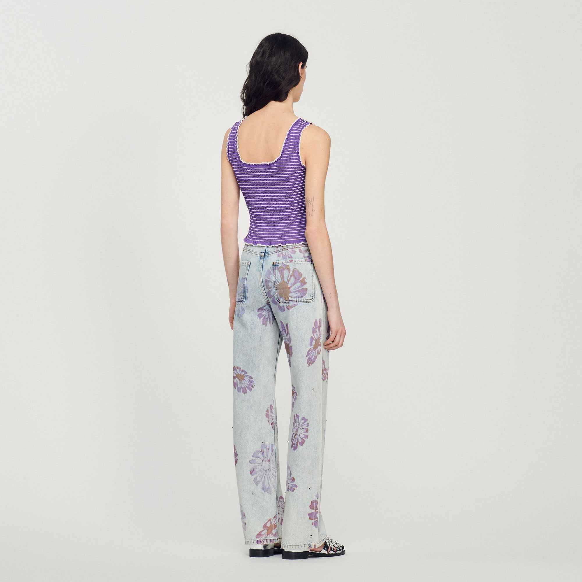 Débardeur court smocké Sandro seconde main