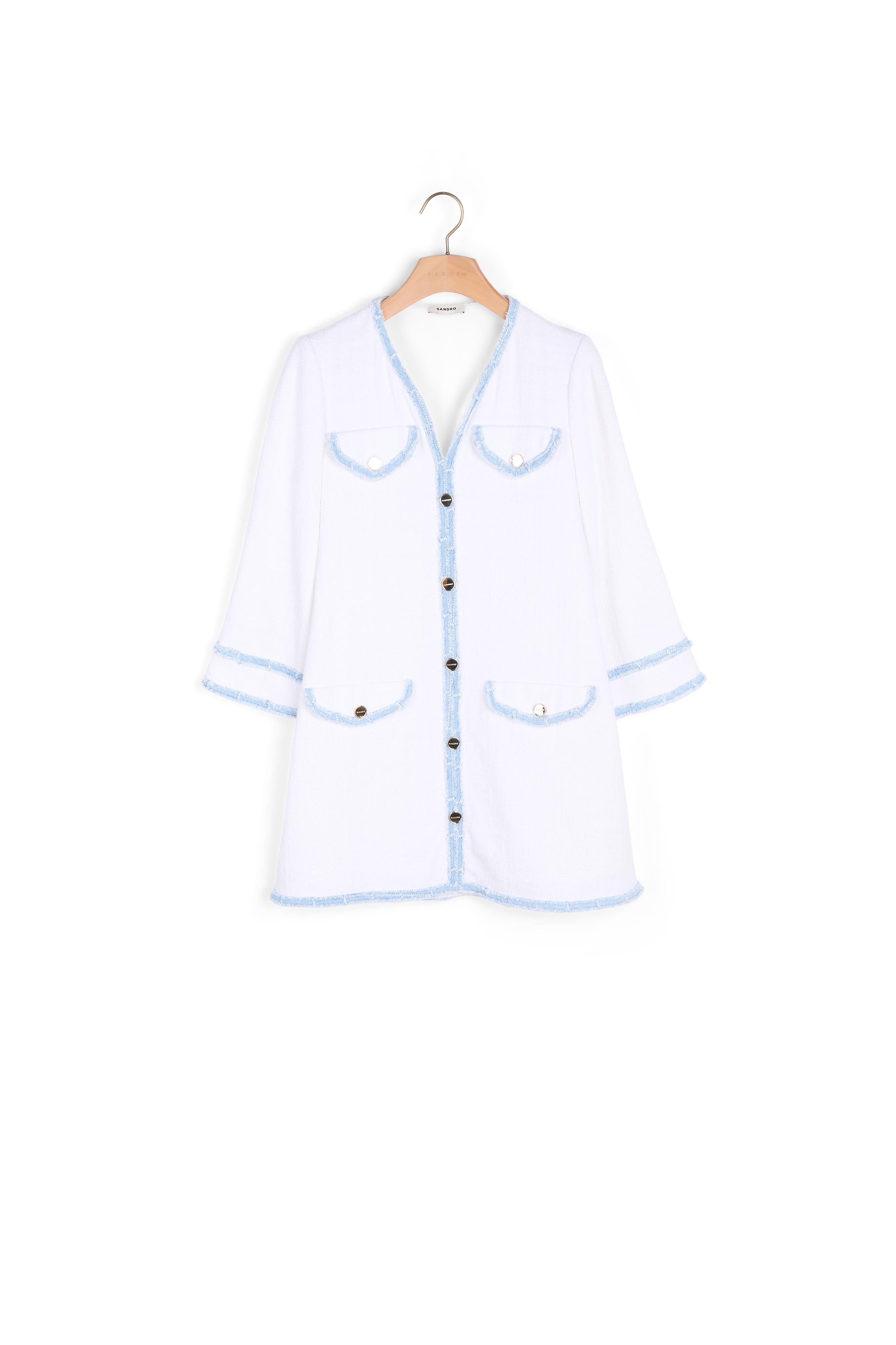 Robe courte en tweed Sandro seconde main