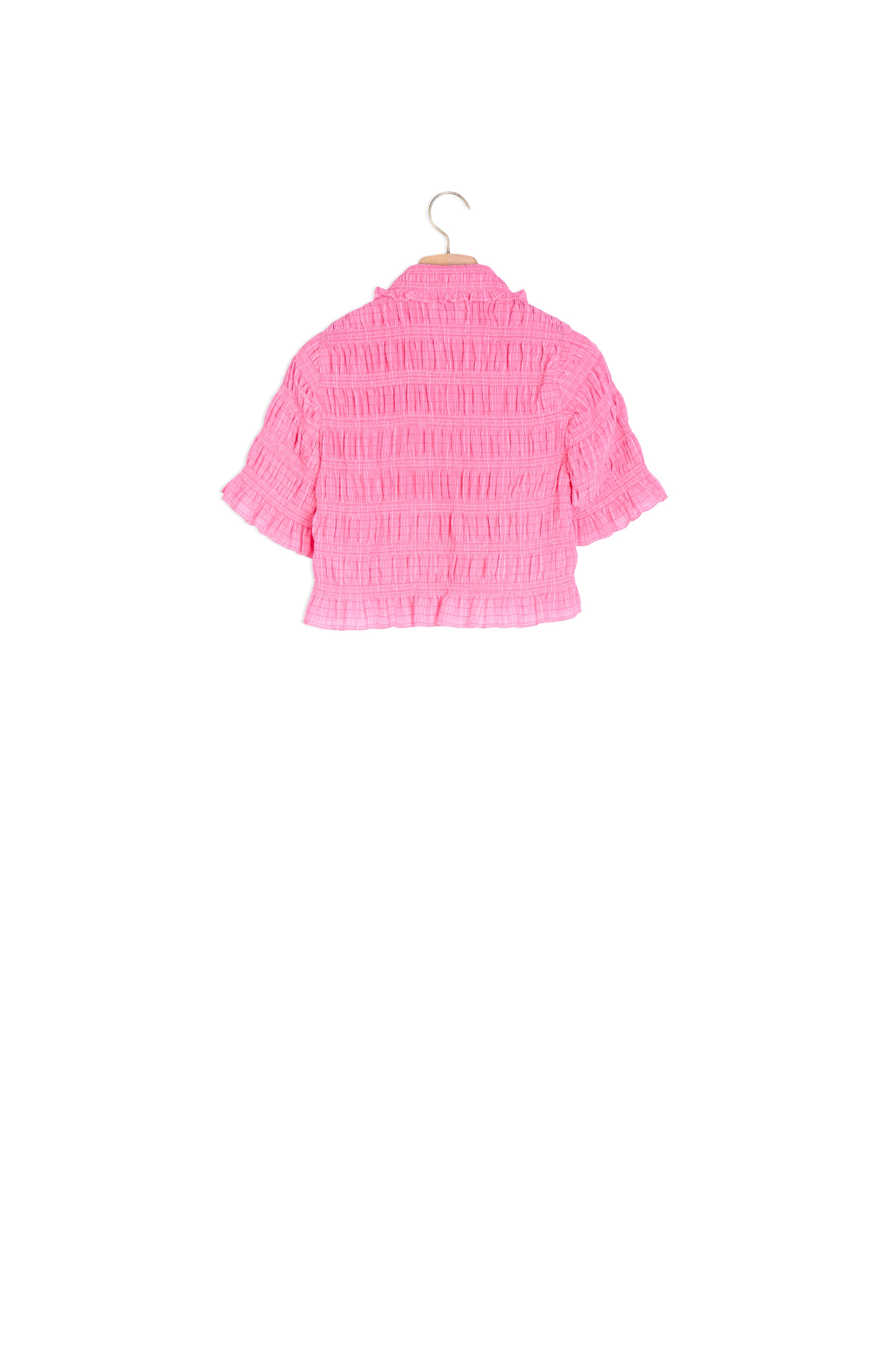 Chemise courte smockée Sandro seconde main