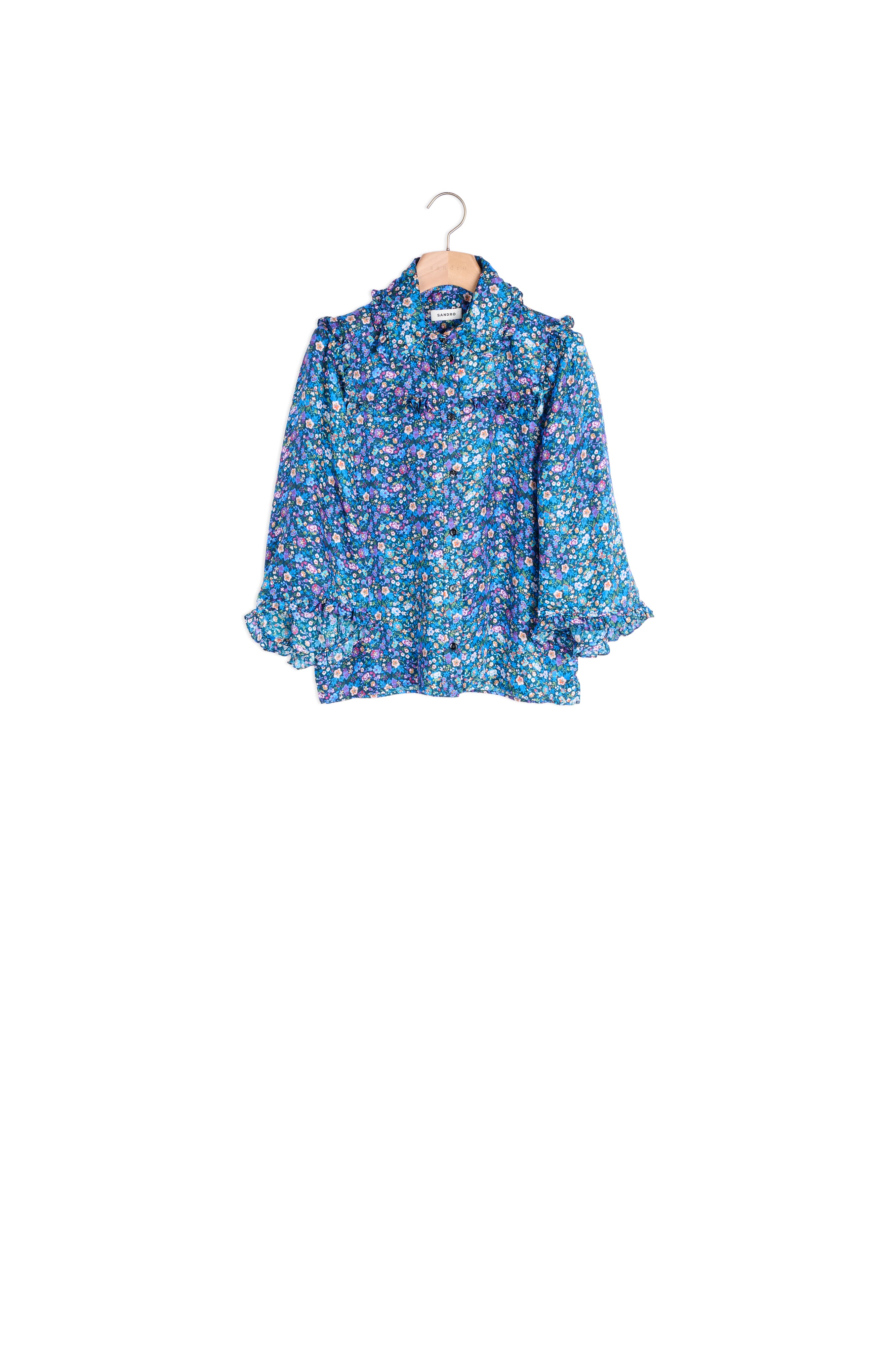 Chemise en soie imprimé fleuri Sandro seconde main