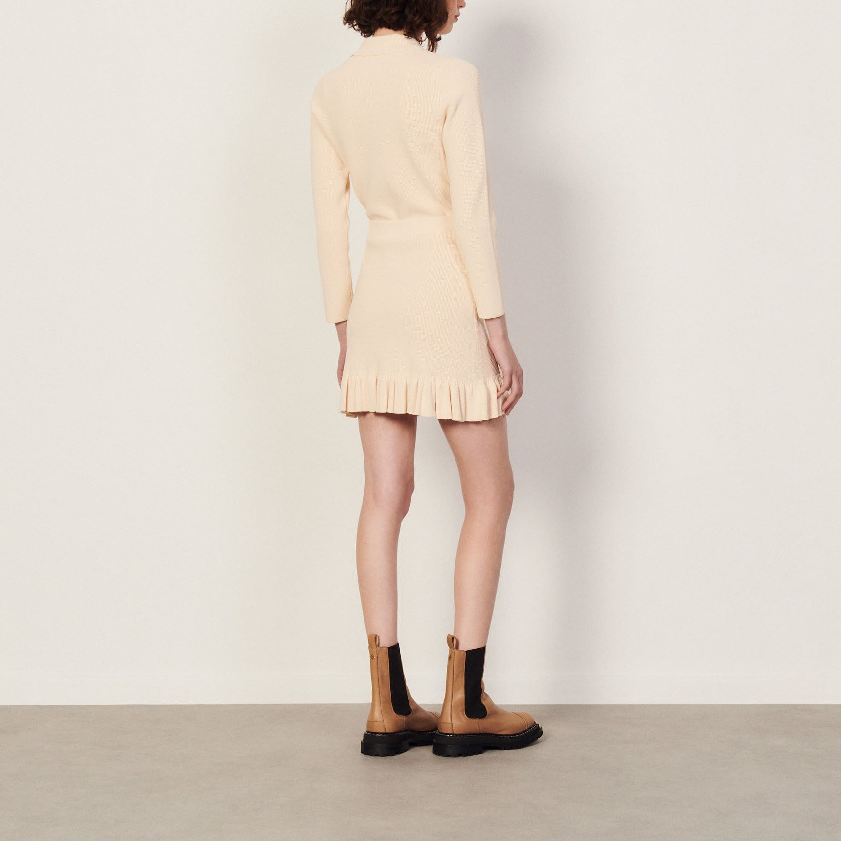 Jupe courte en Maille gaufrée Sandro seconde main