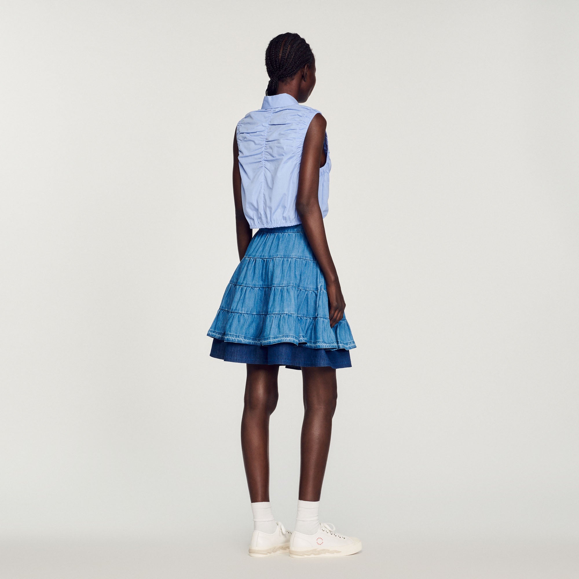 Chemise courte sans manches Sandro seconde main