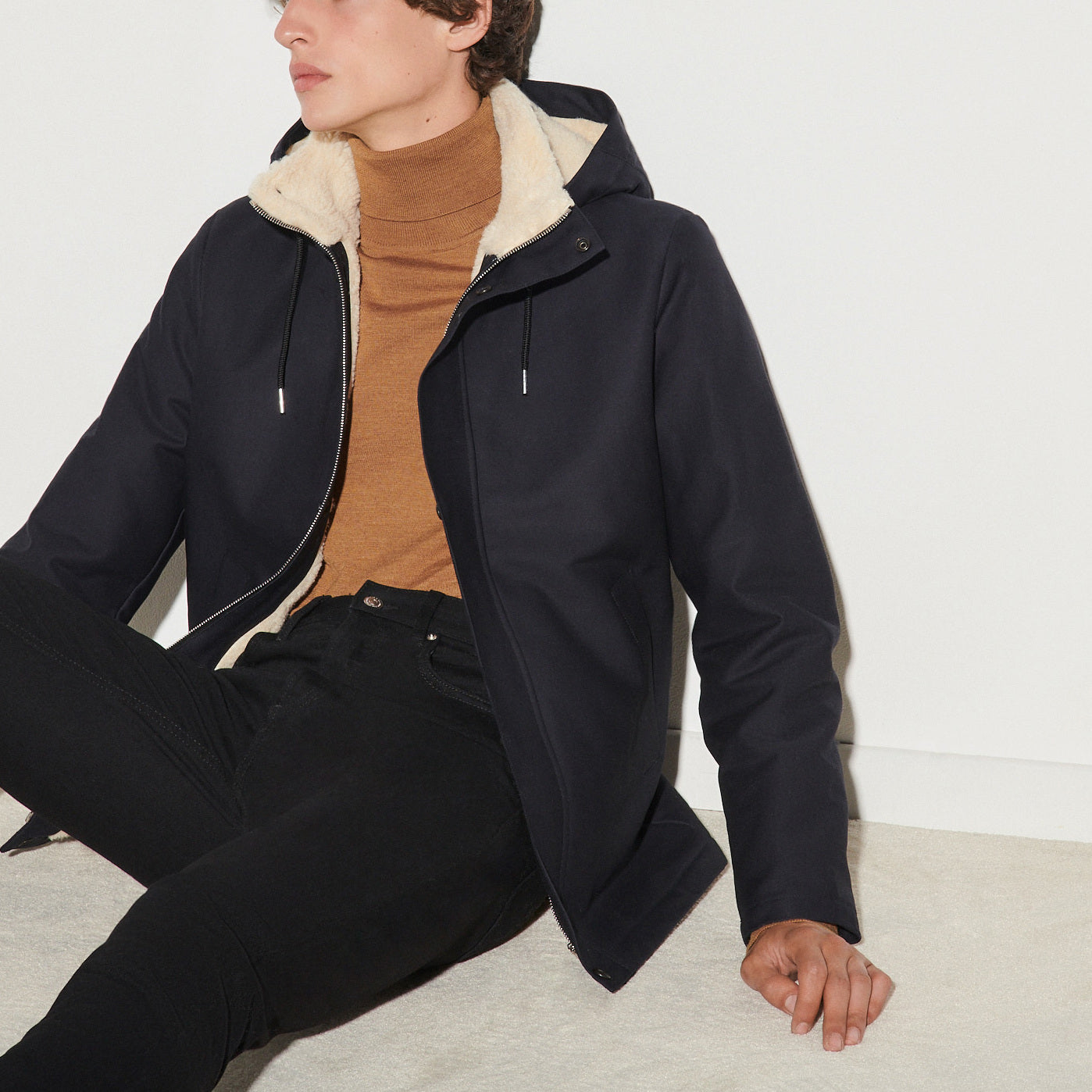 Manteau à capuche en coton Sandro seconde main