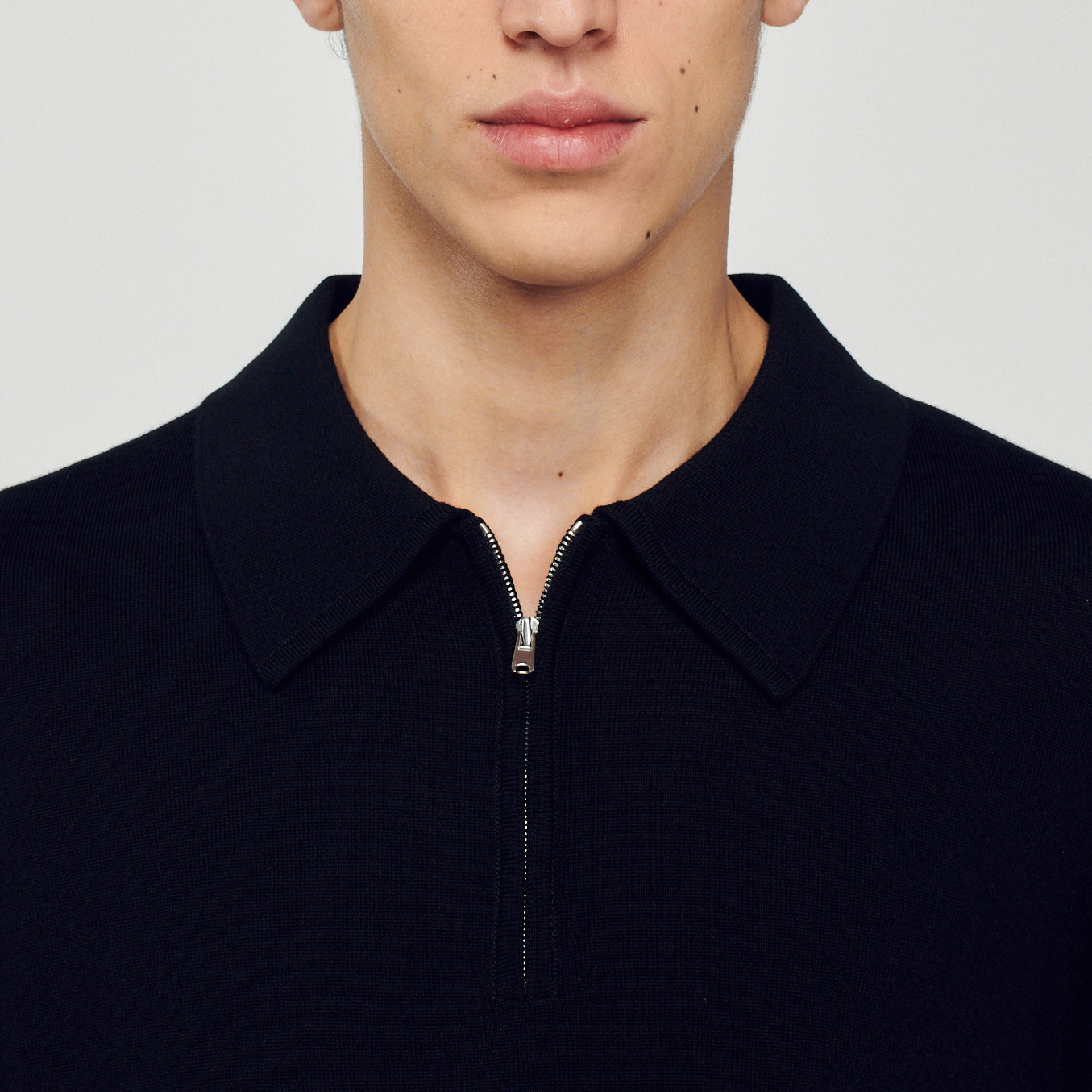 Pull polo en Maille Sandro seconde main