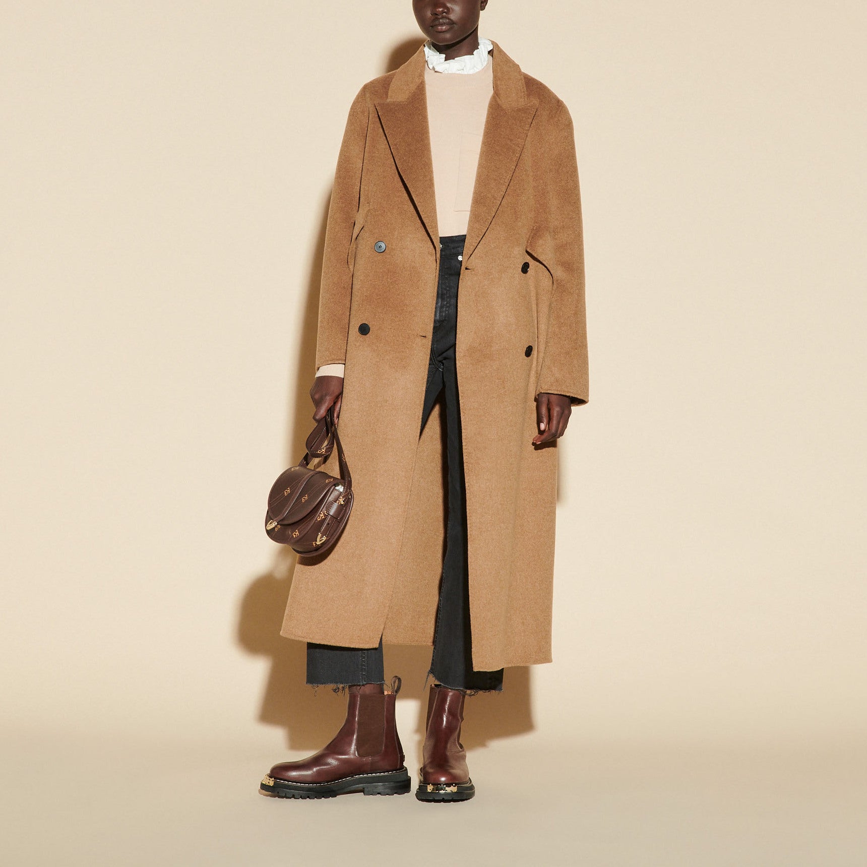 Manteau long à boutonnage croisé Sandro seconde main