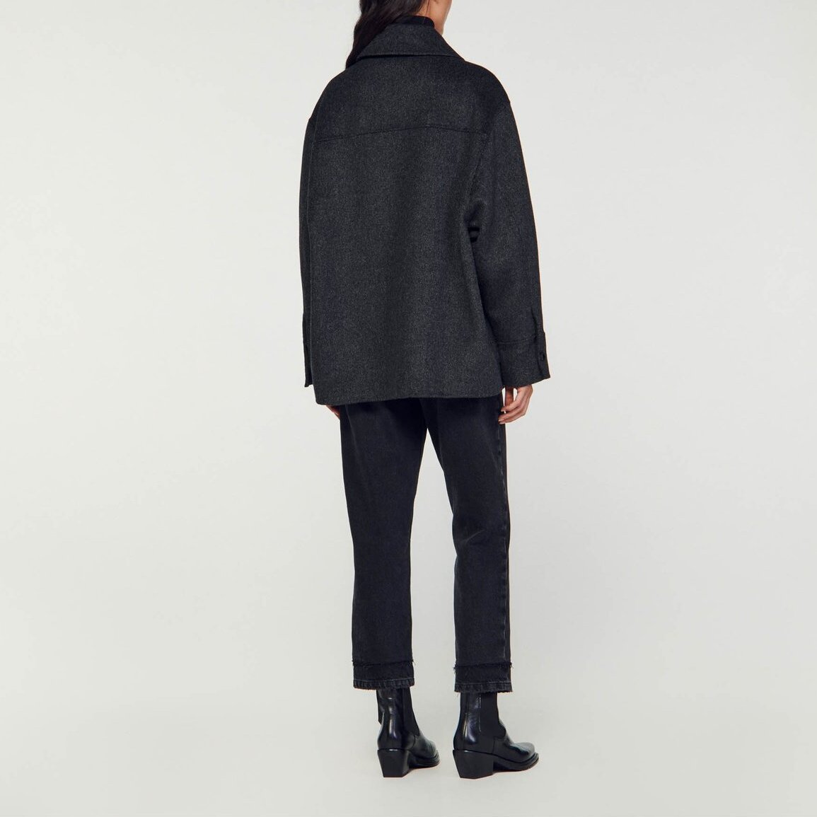 Manteau oversize à œillets Sandro seconde main