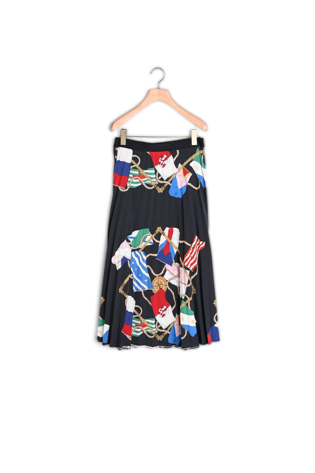 Jupe plissée imprimée Sandro seconde main