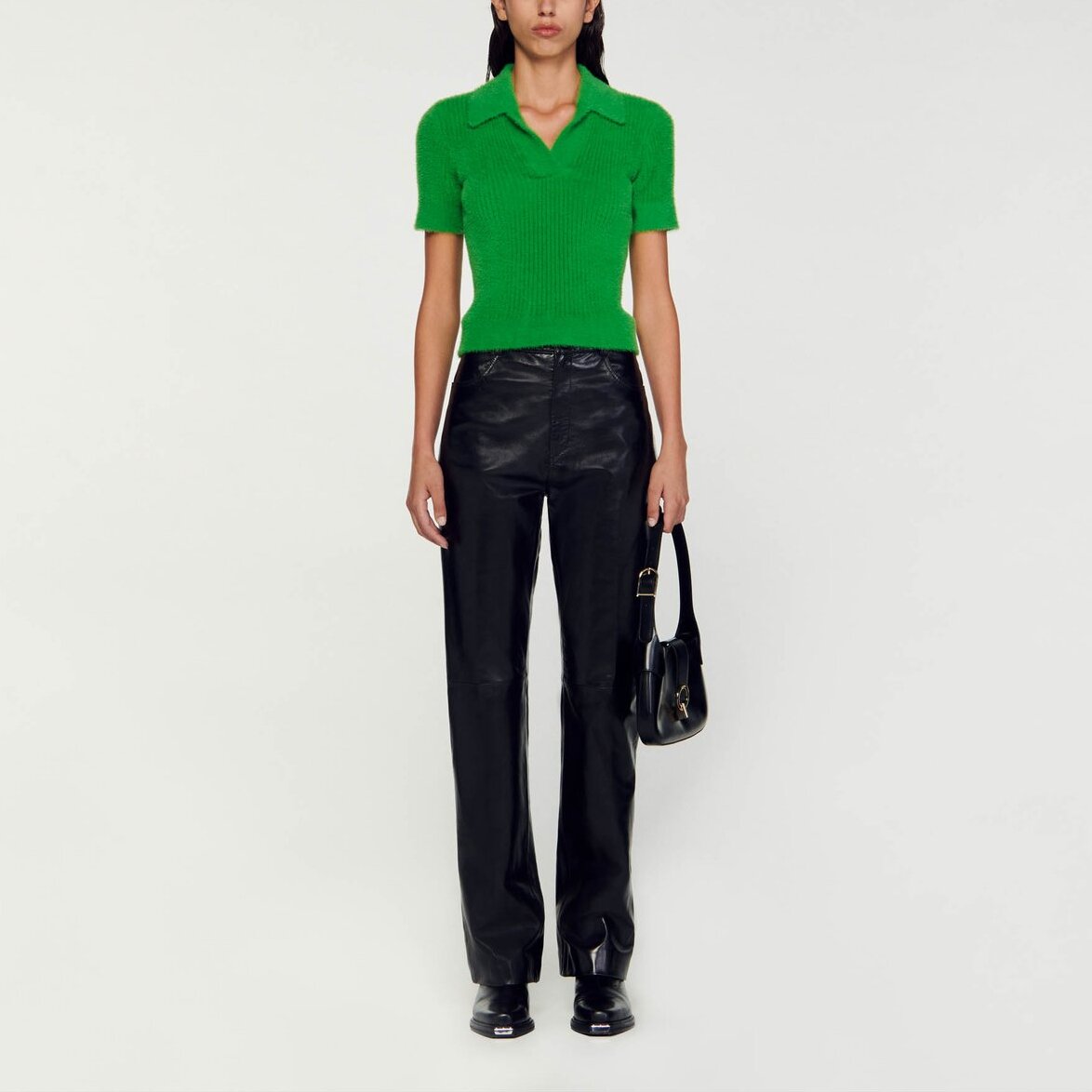 Pull polo en Maille Sandro seconde main