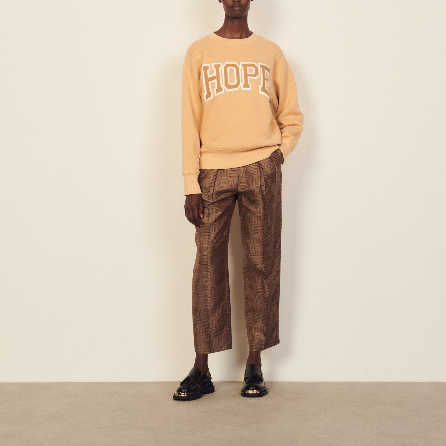 Sweat à message en coton biologique Sandro seconde main