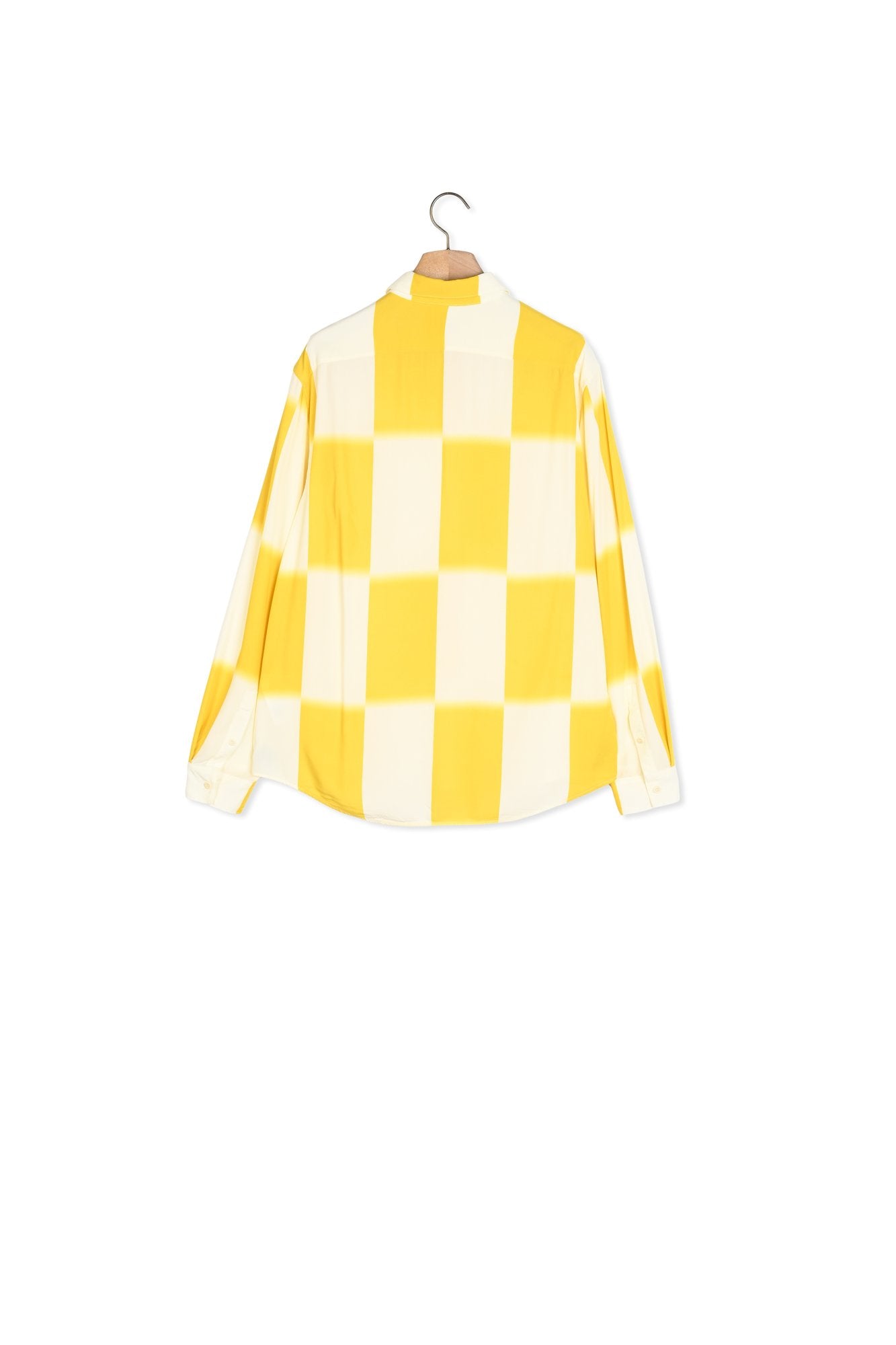 Chemise imprimé écru et jaune Sandro seconde main