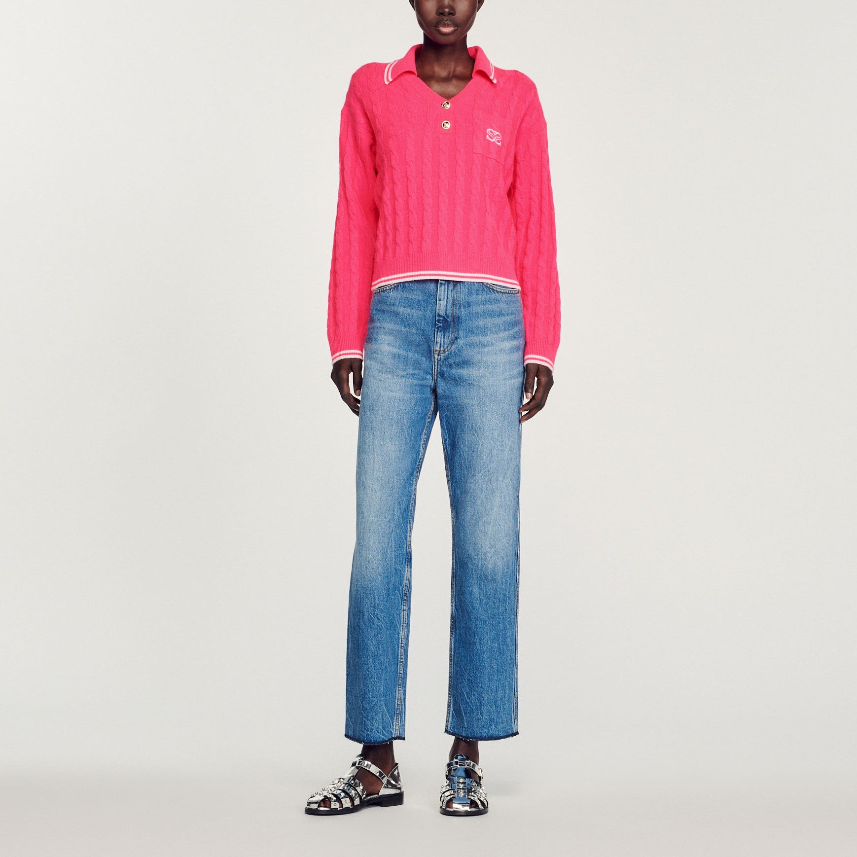 Pull en Maille torsadée Sandro seconde main