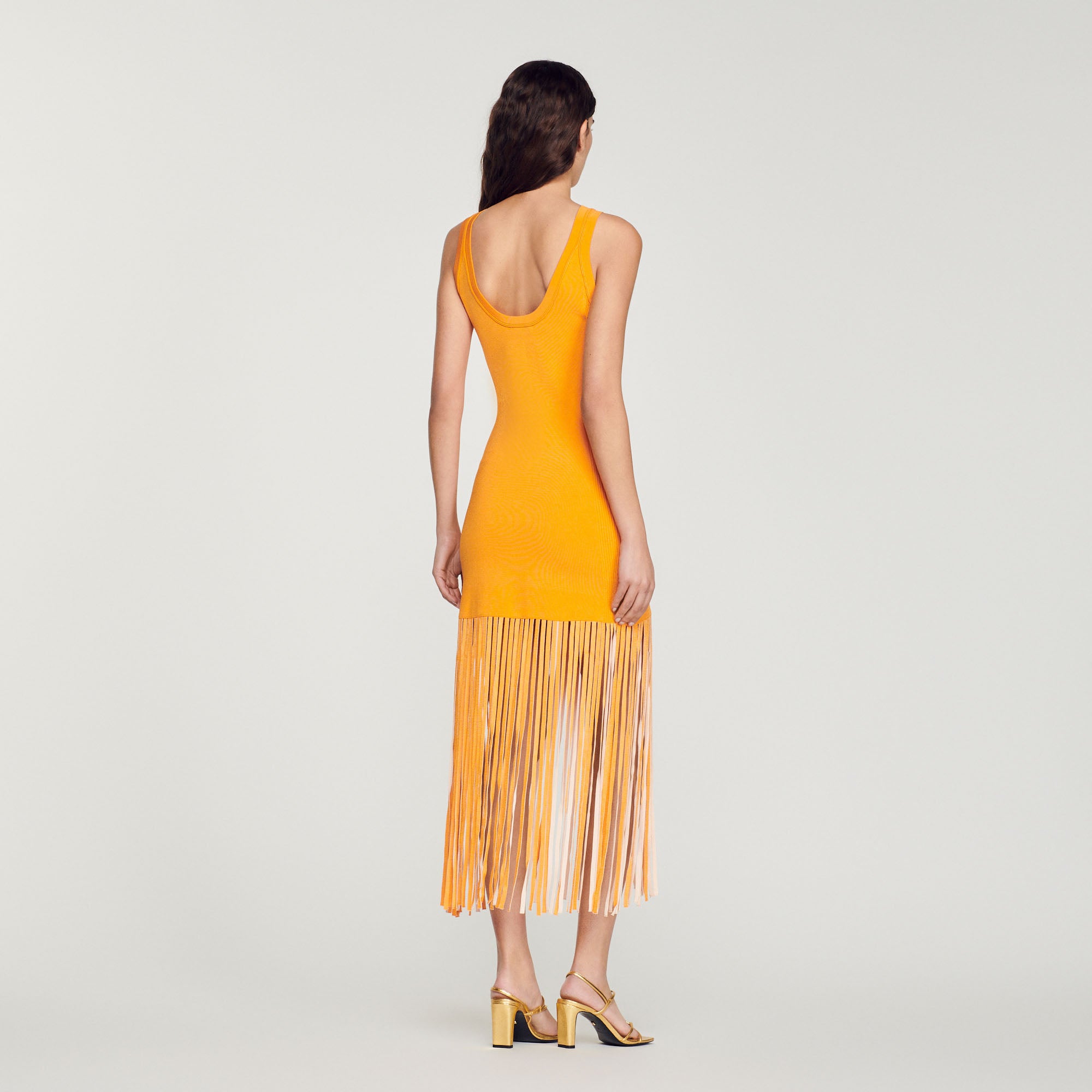 Robe en Maille frangée Sandro seconde main