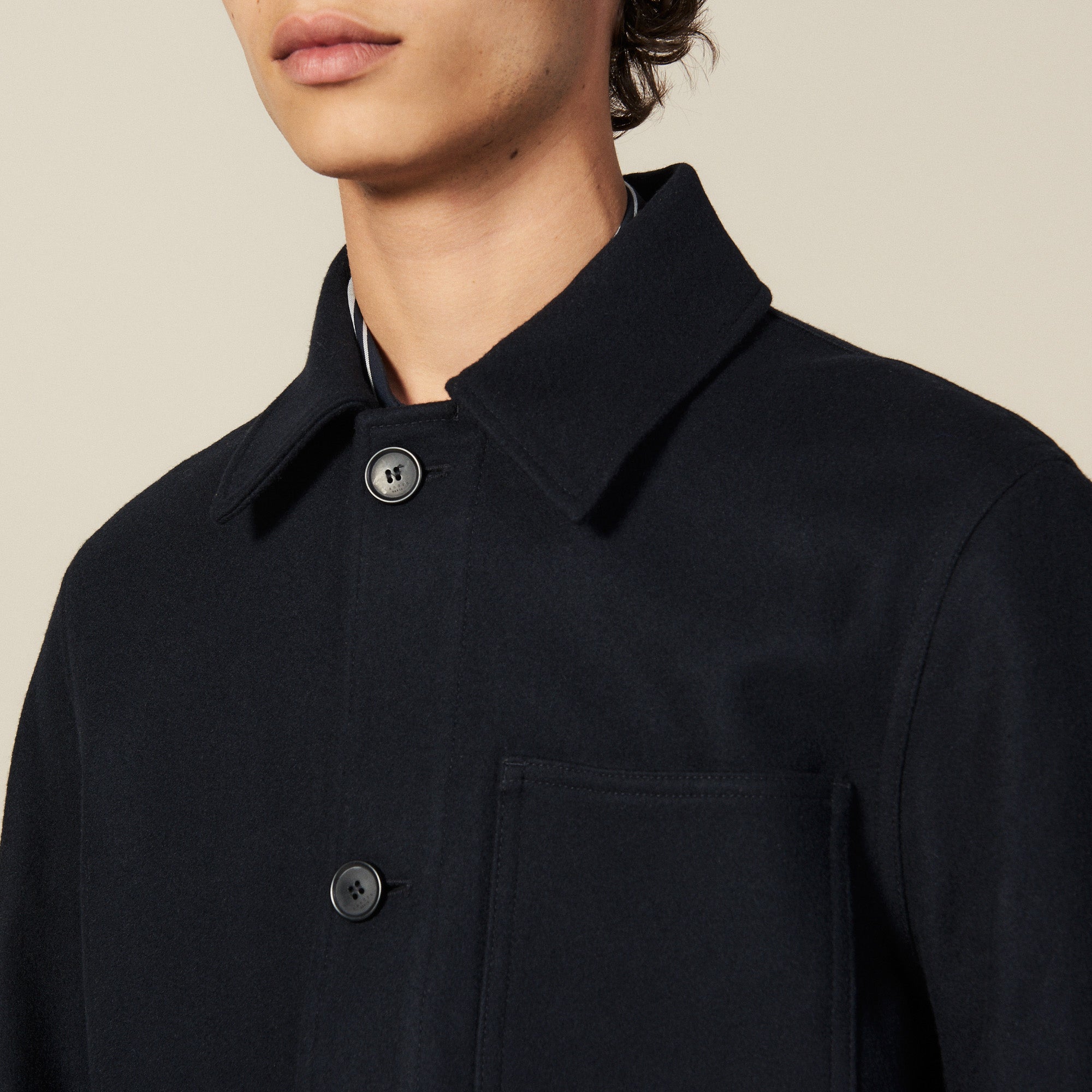 Veste en drap de laine Sandro seconde main