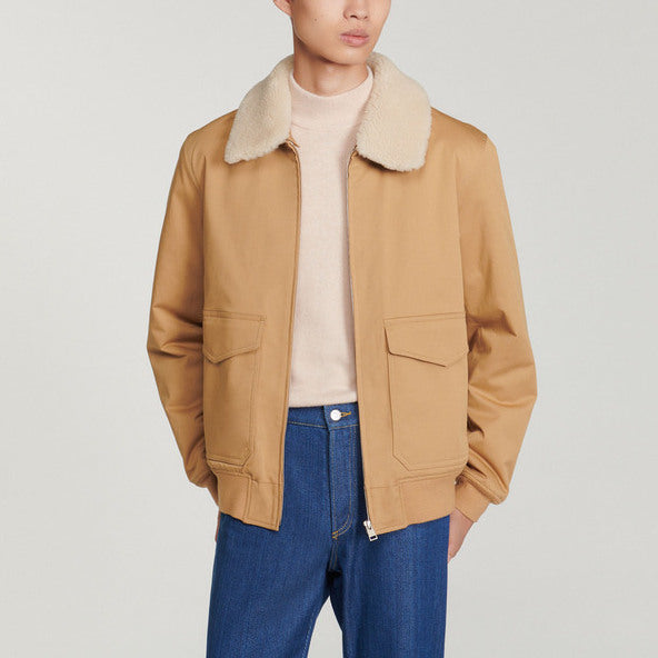 Blouson col mouton amovible Sandro seconde main