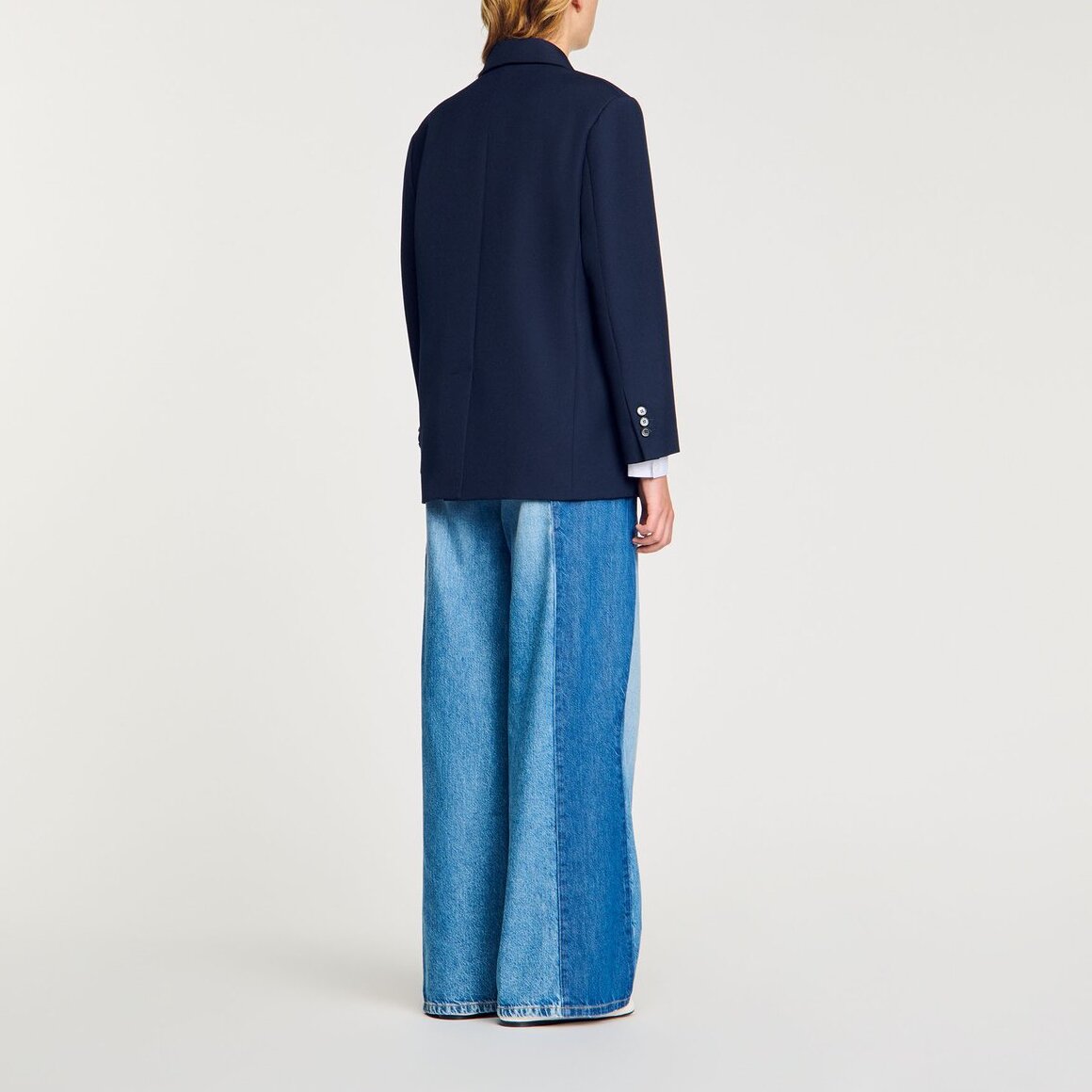 Veste de costume en laine mélangée Sandro seconde main