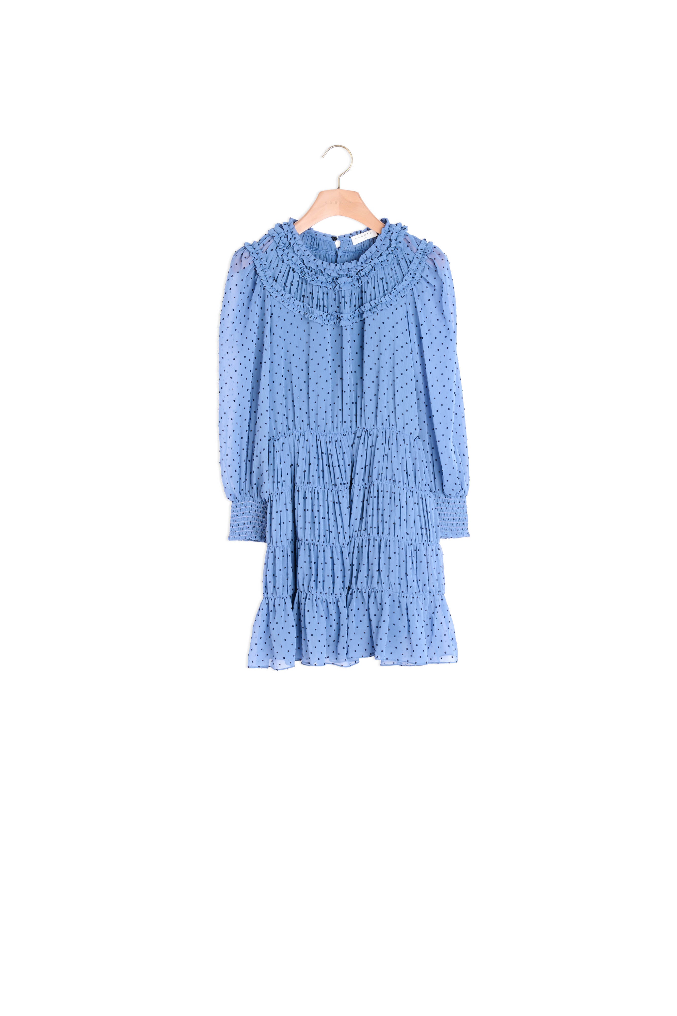 Robe courte drapée et volantée Sandro seconde main