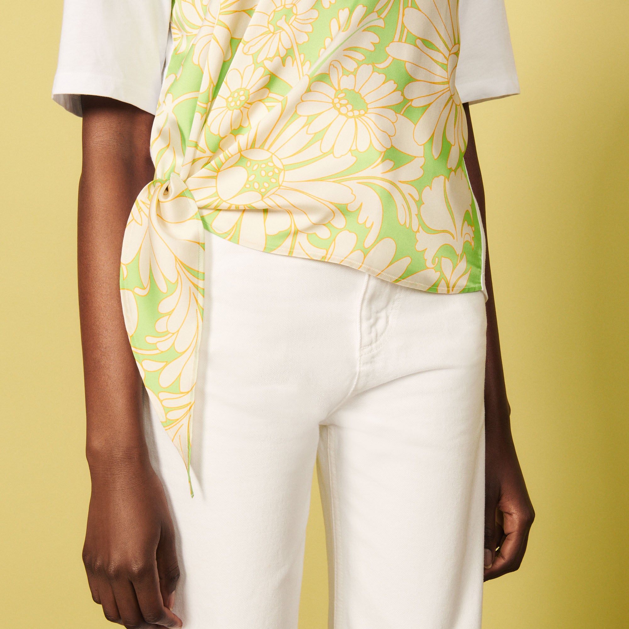 Tee-shirt foulard en coton biologique Sandro seconde main