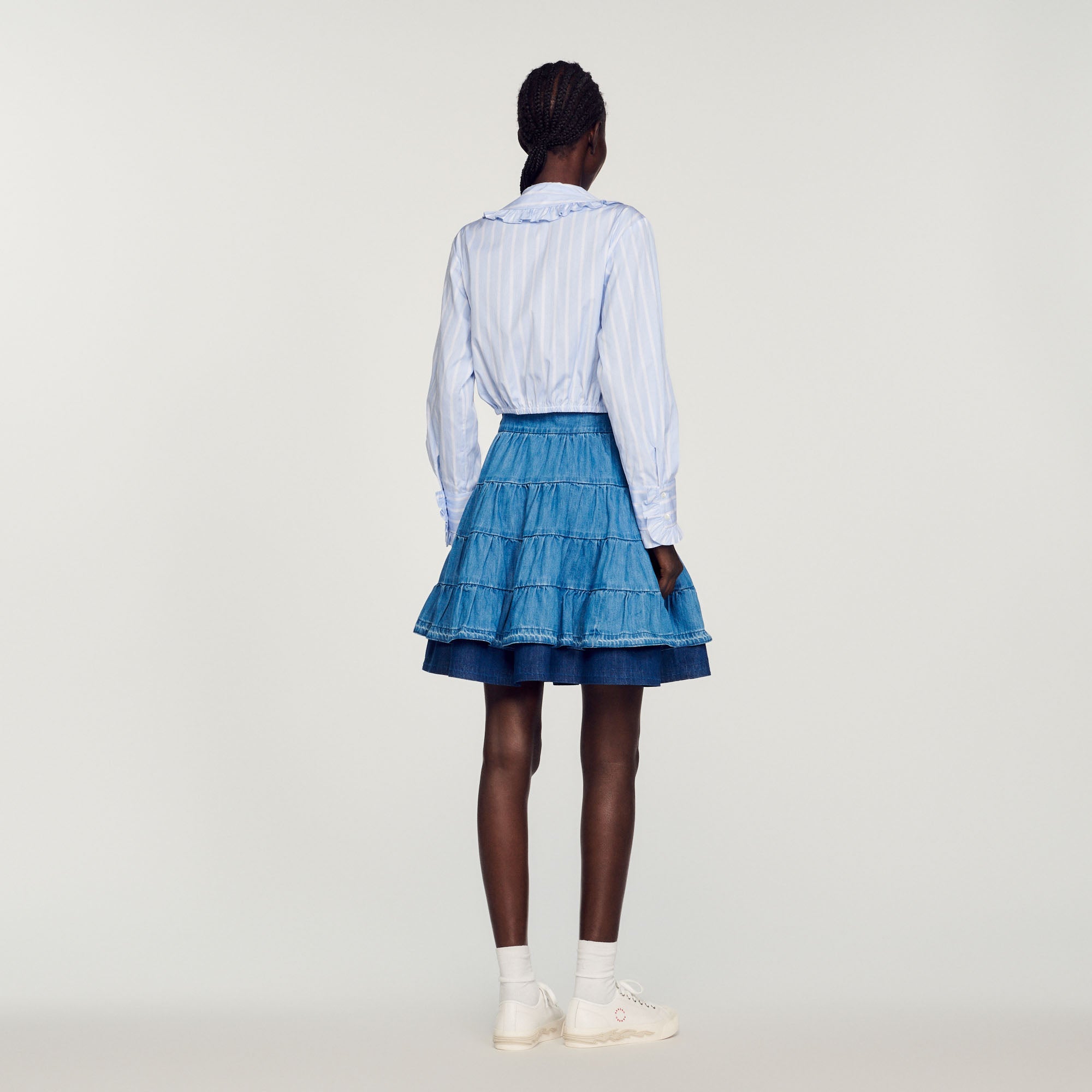 Jupe courte en denim Sandro seconde main