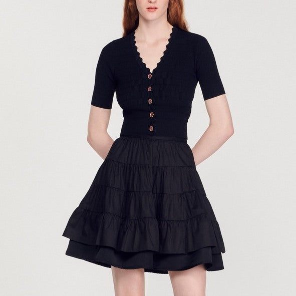 Pull en Maille et boutons fantaisie Sandro seconde main