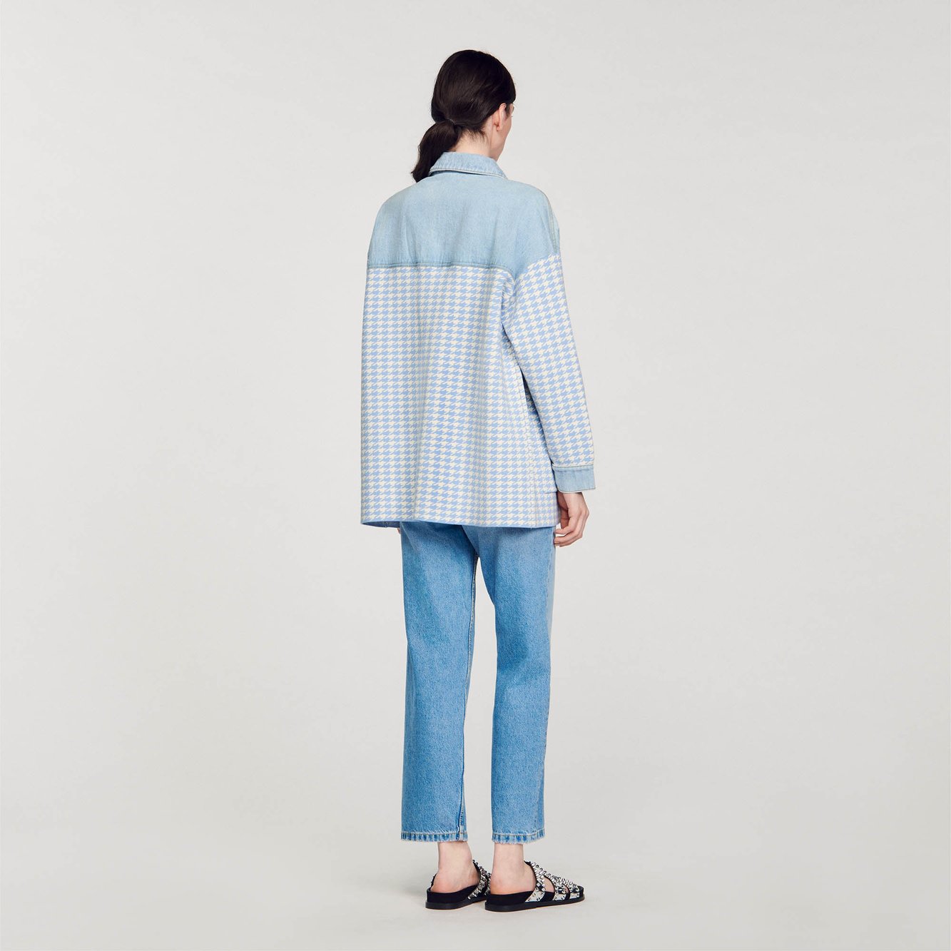 Cardicoat pied-de-poule Sandro seconde main