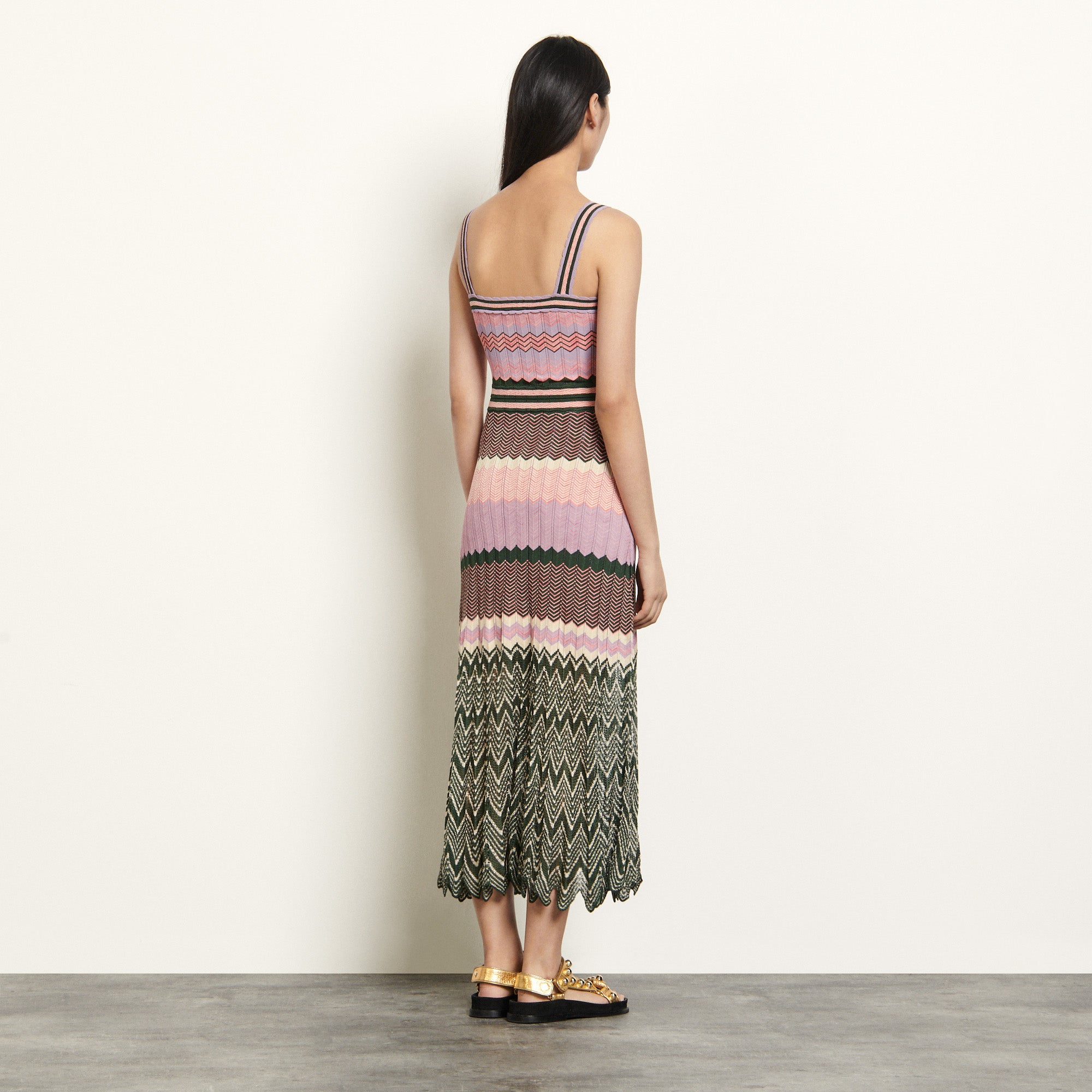 Robe en Maille à jeu de rayures Sandro seconde main