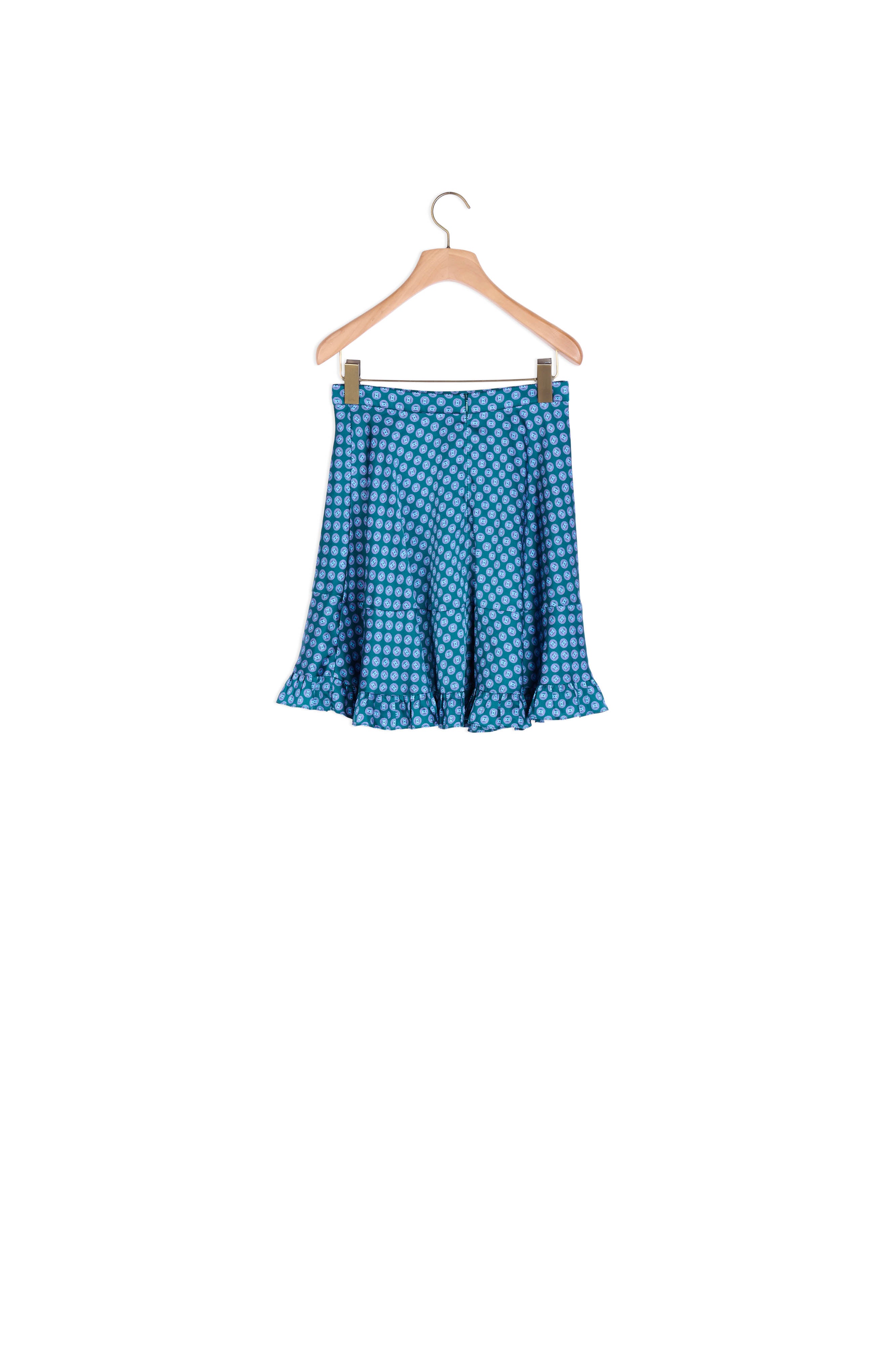 Jupe courte imprimée à volants Sandro seconde main