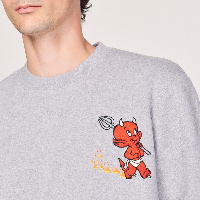 Sweatshirt à col rond imprimé Hot stuff Sandro seconde main