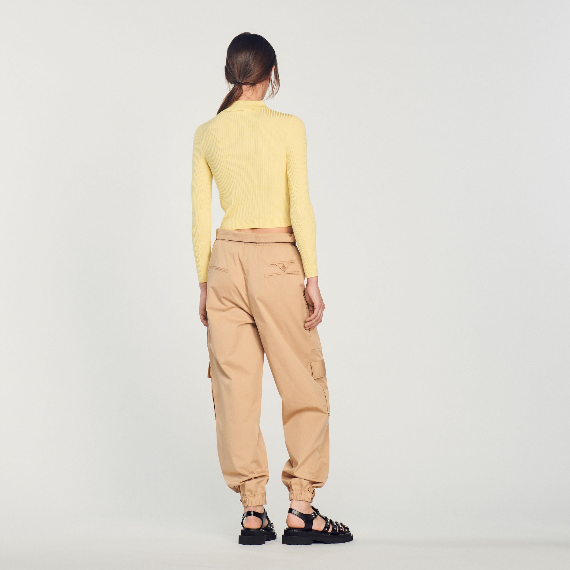 Cardigan court côtelé Sandro seconde main