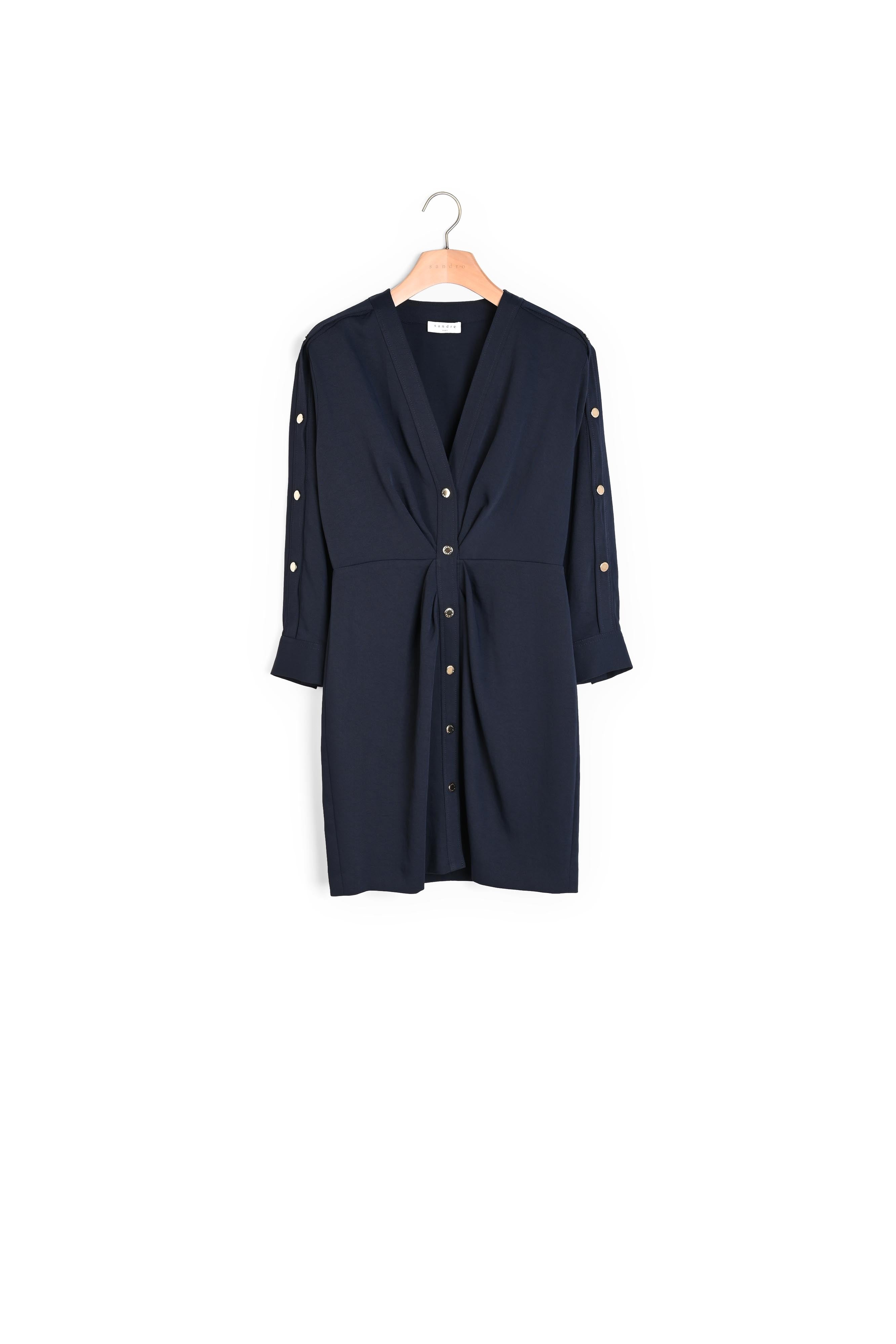 Robe courte ornée de pressions dorées Sandro seconde main