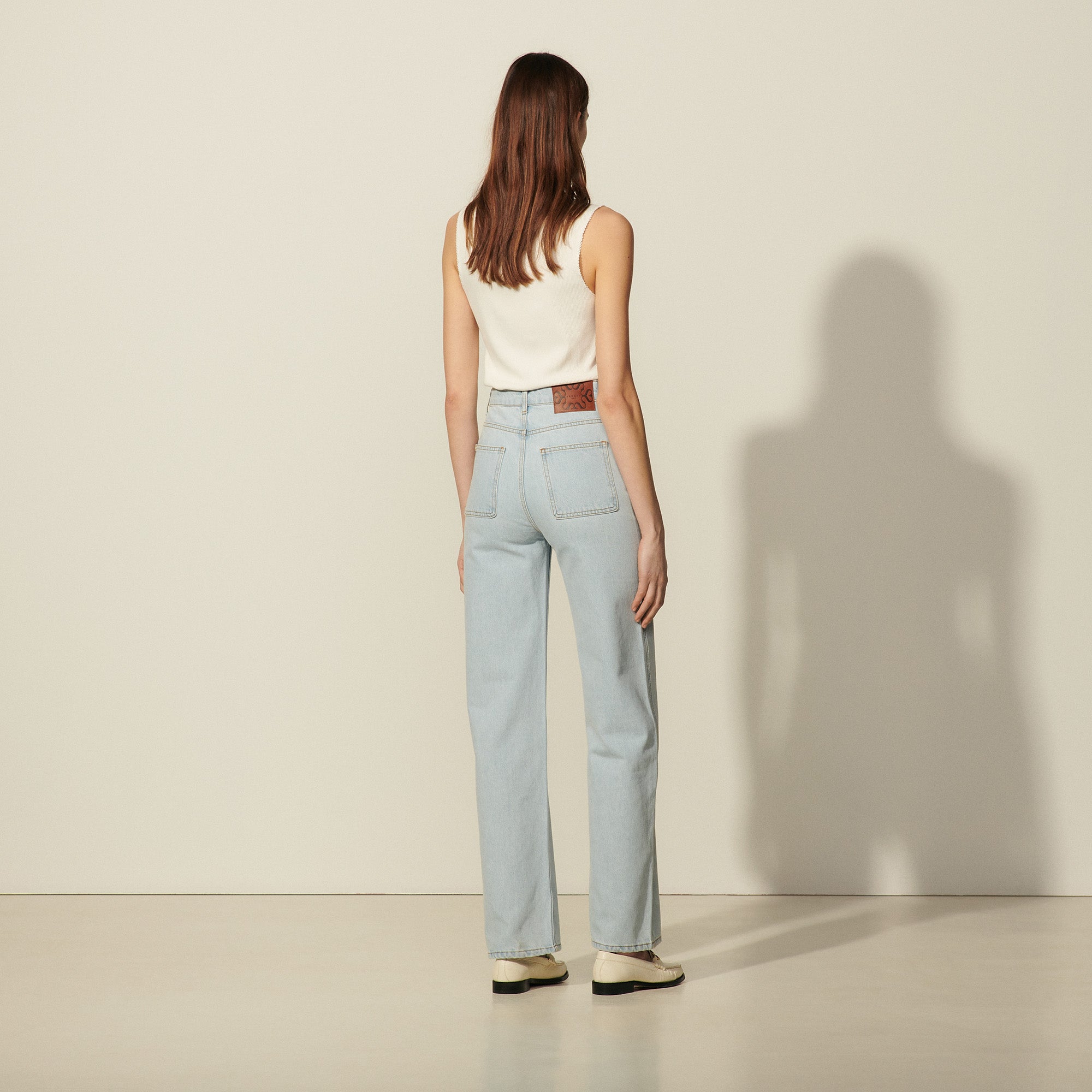 Jean large à poches plaquées brodées Sandro seconde main