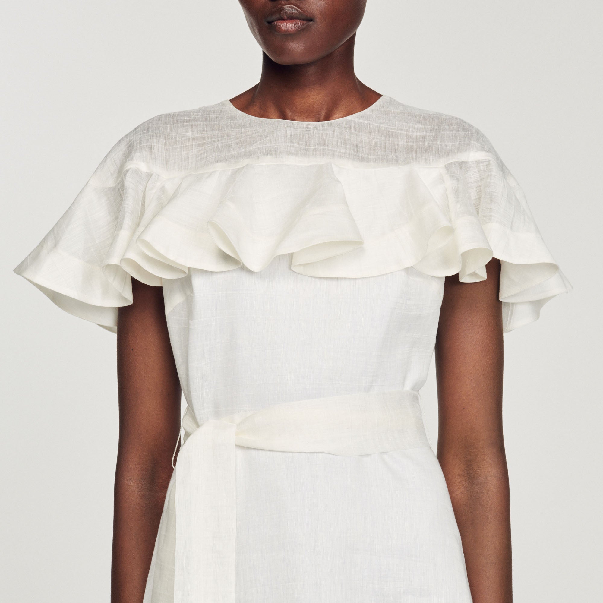 Robe courte à volant Sandro seconde main