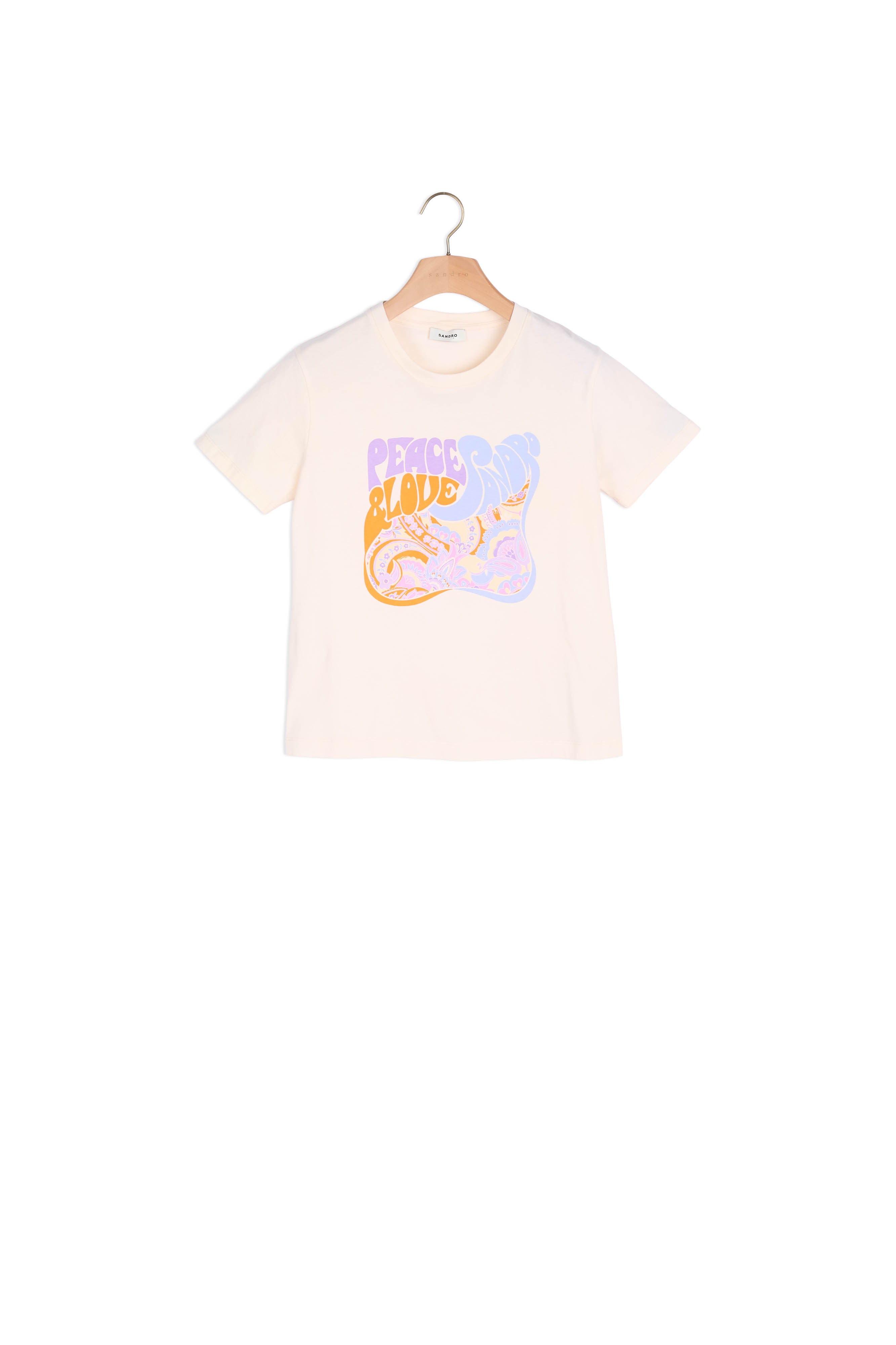 Tee-shirt en coton biologique Peace Sandro seconde main