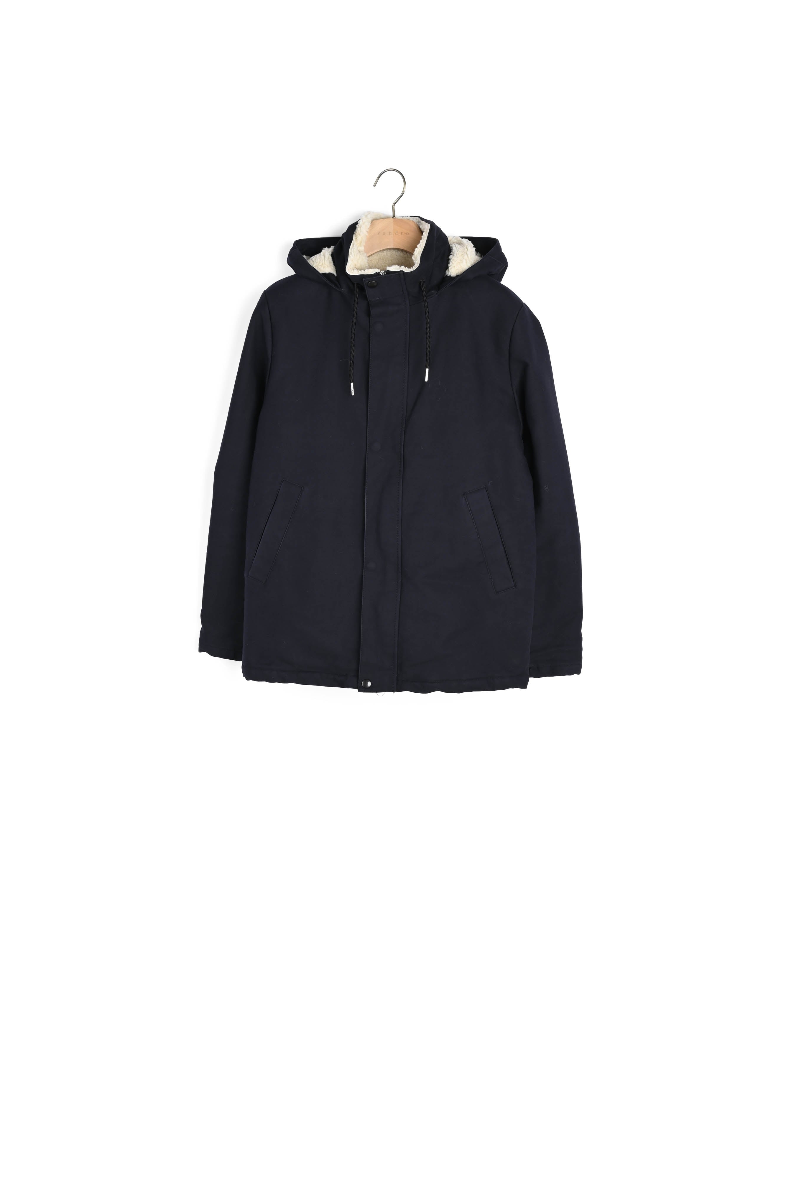 Manteau à capuche en coton Sandro seconde main