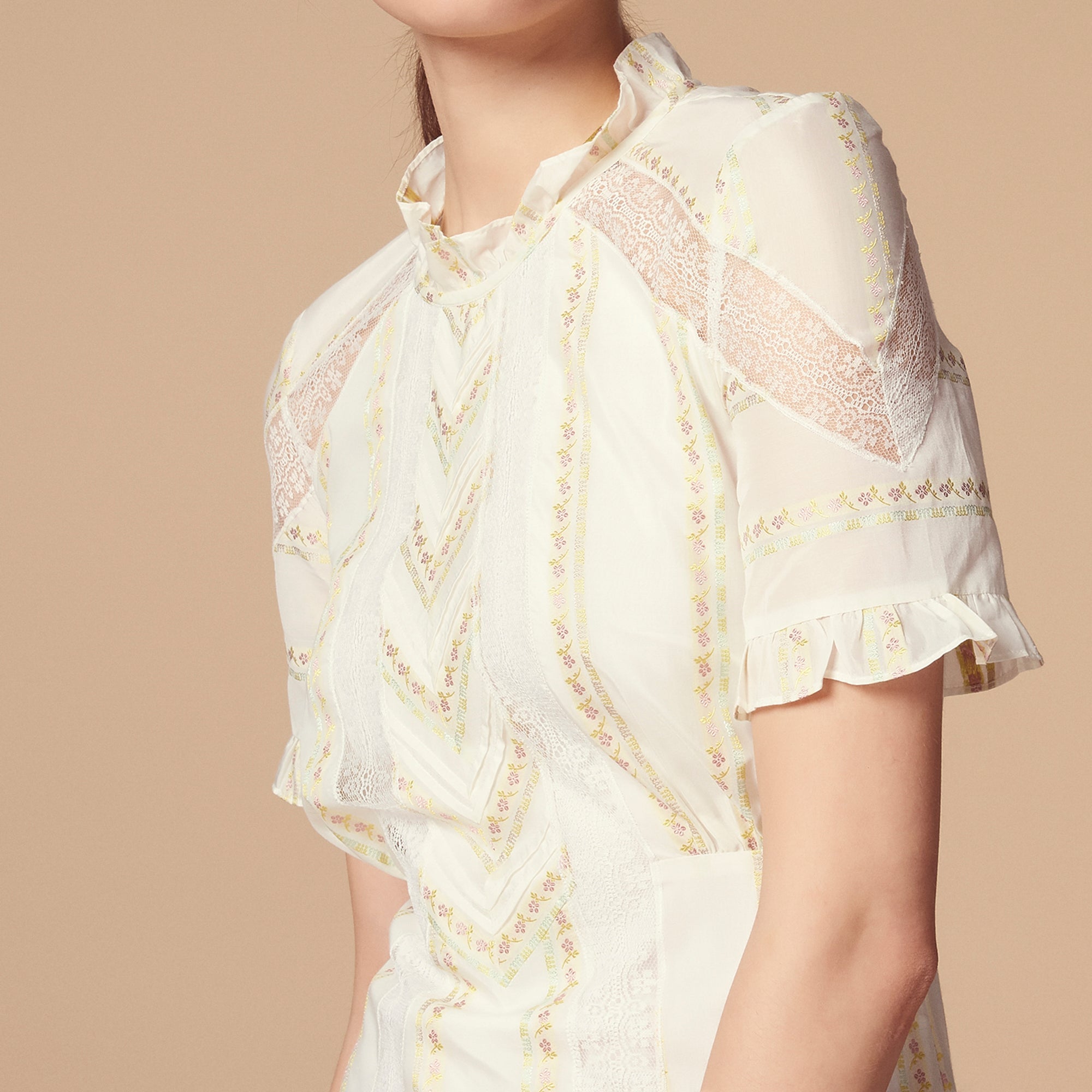 Robe à manches courtes et à rayures Sandro seconde main