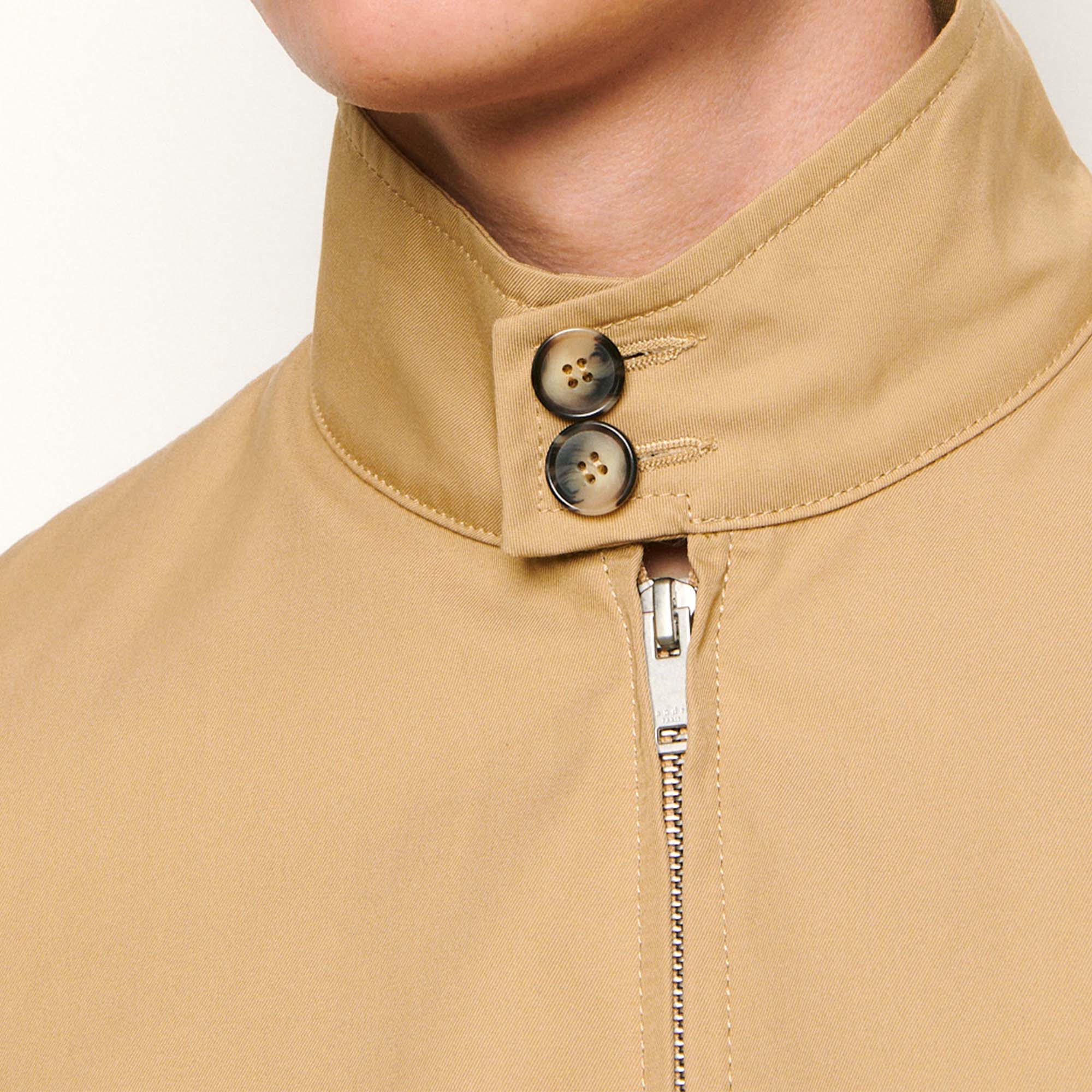 Blouson zippé en coton Sandro seconde main