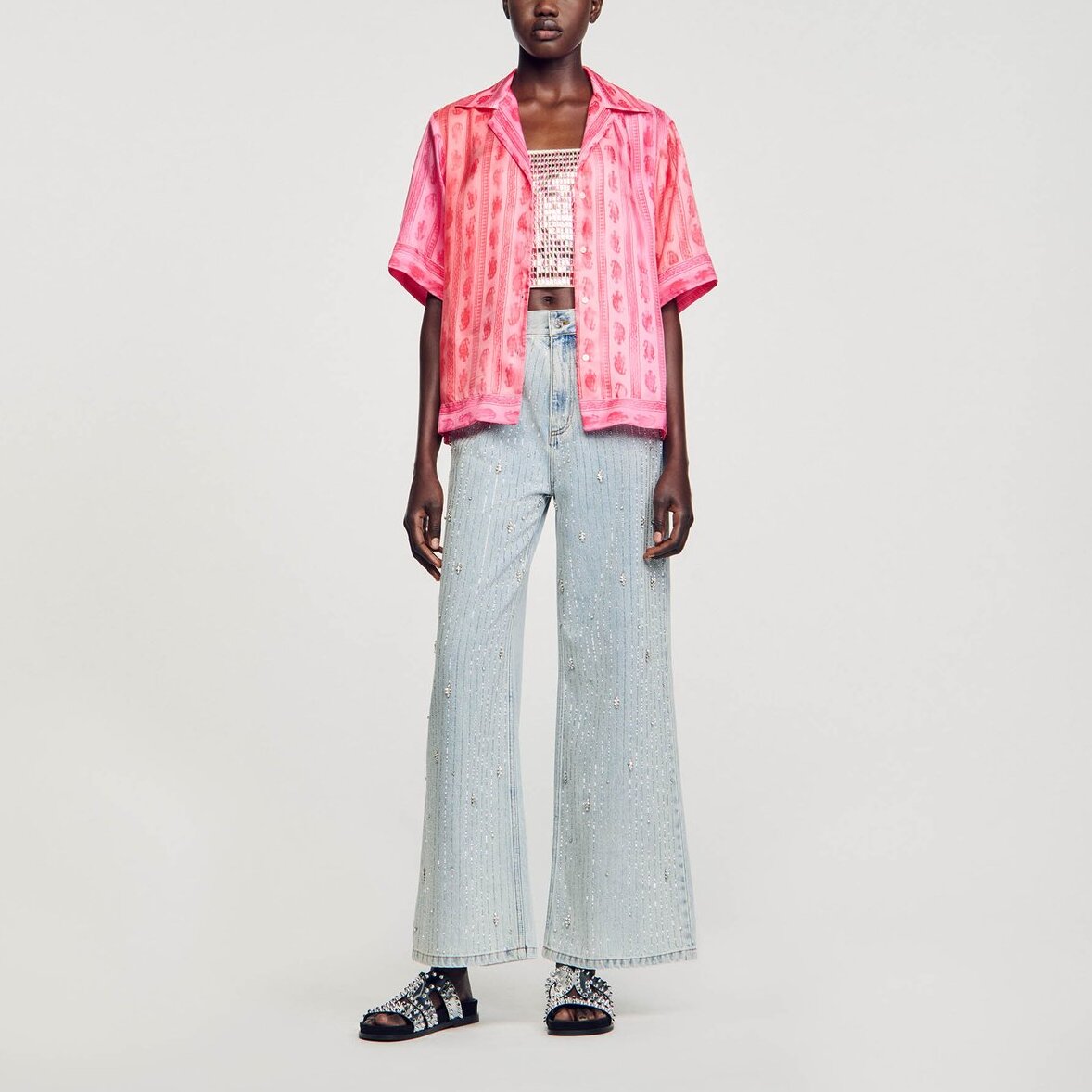 Chemise imprimé paisley Sandro seconde main