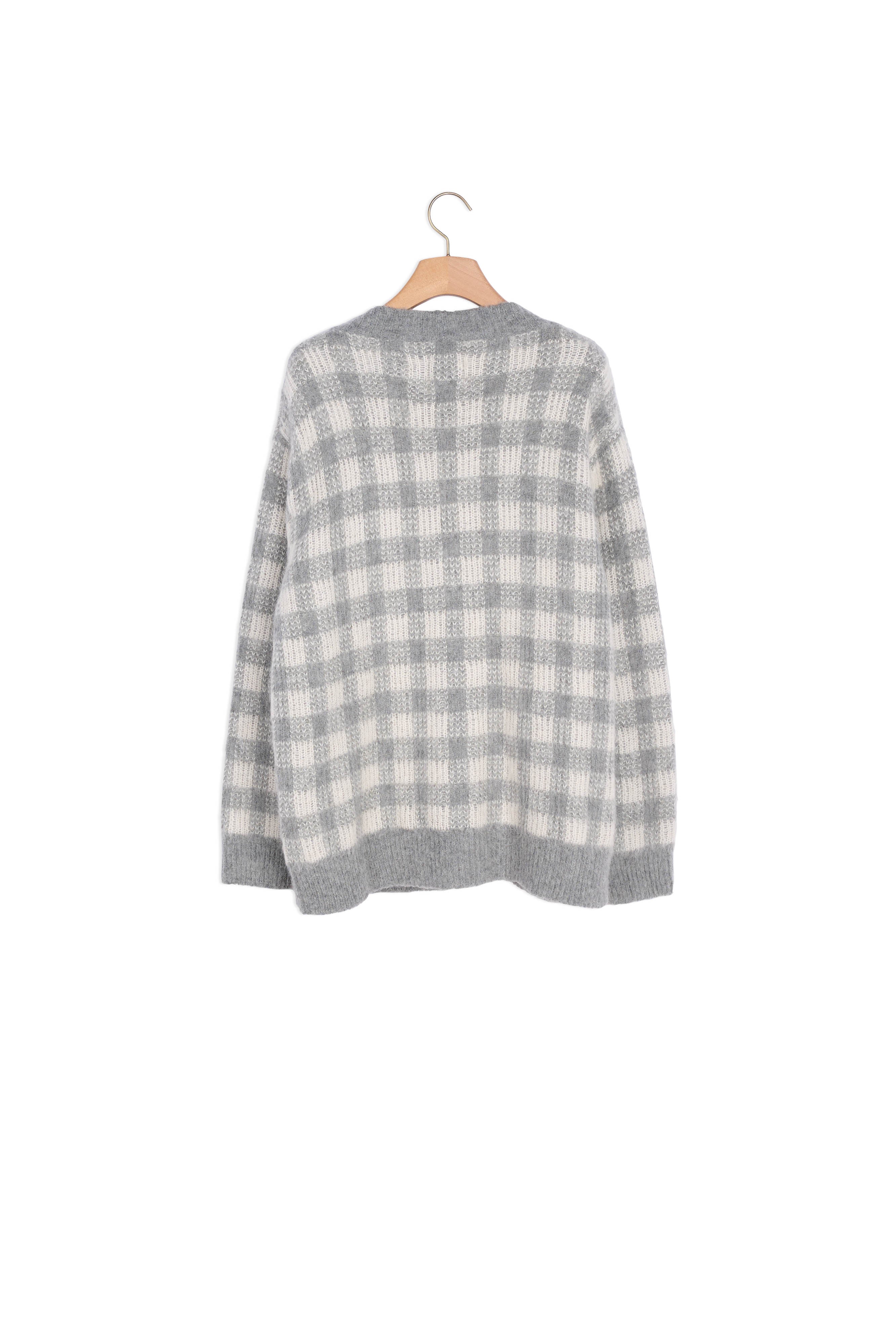 Cardigan jacquard carreaux Sandro seconde main