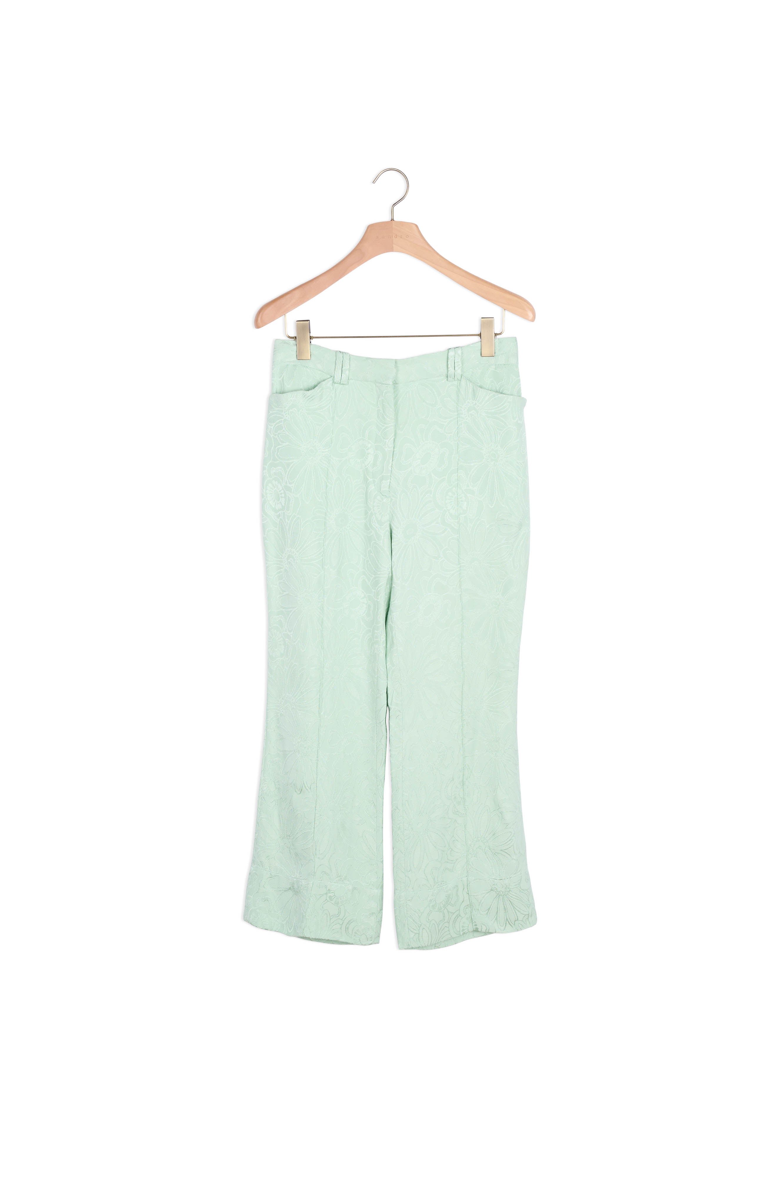 Pantalon en jacquard ton sur ton Sandro seconde main