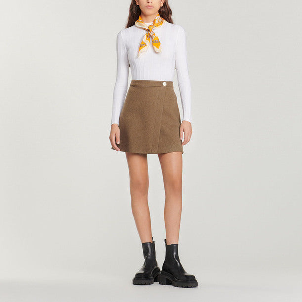 Jupe courte portefeuille Sandro seconde main