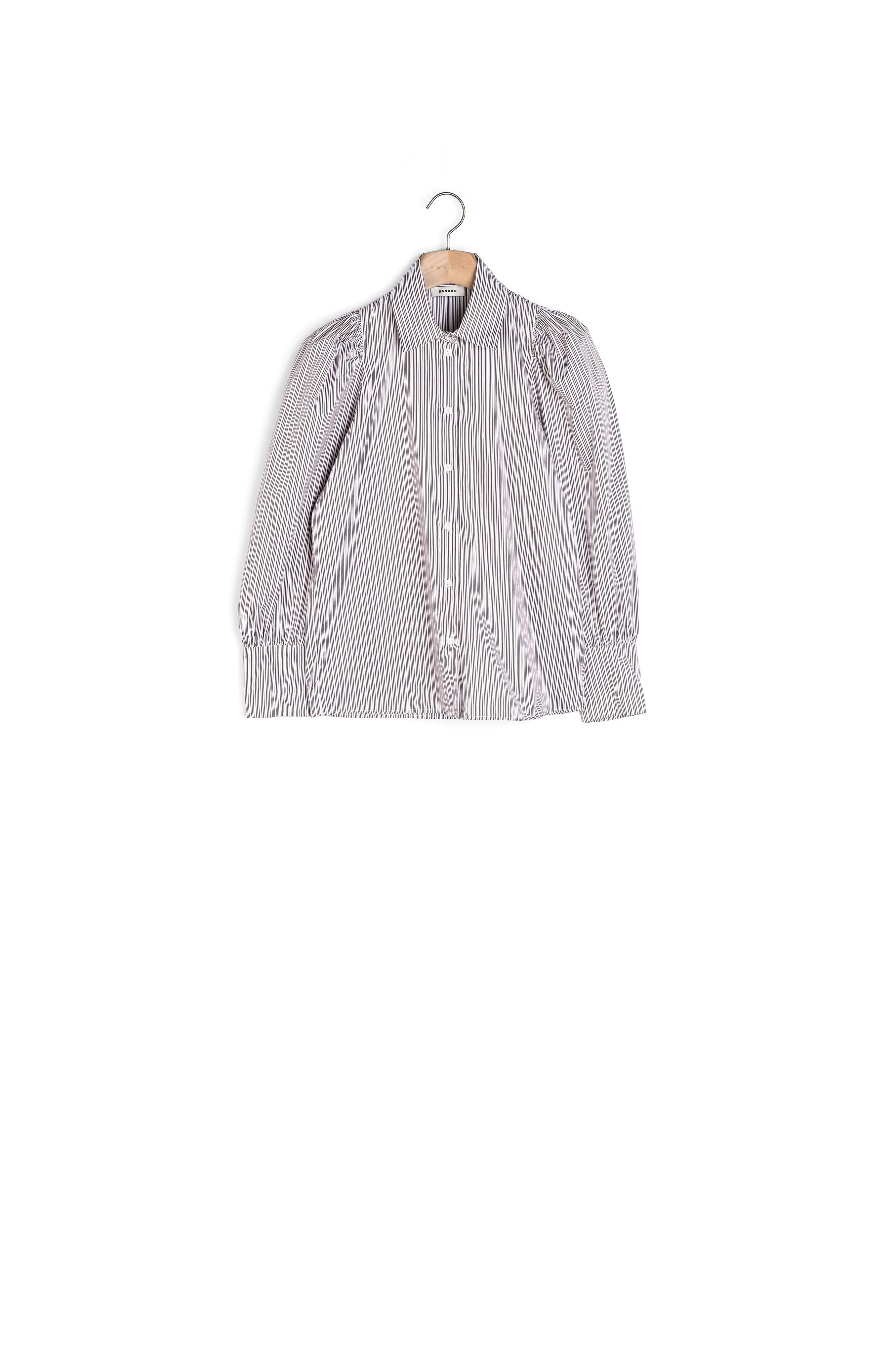 Chemise rayée à manches volumineuses Sandro seconde main