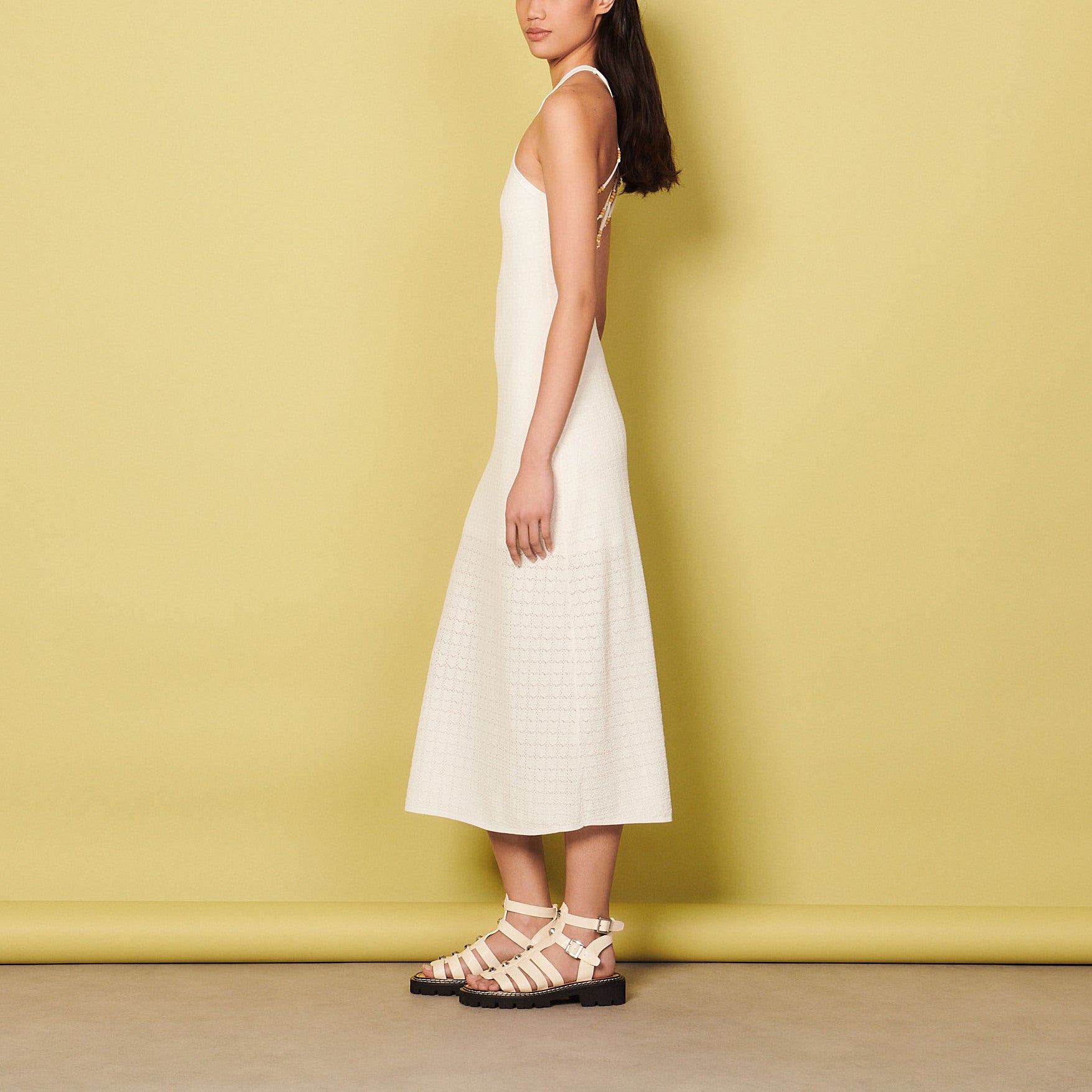 Robe longue en Maille pointelle Sandro seconde main