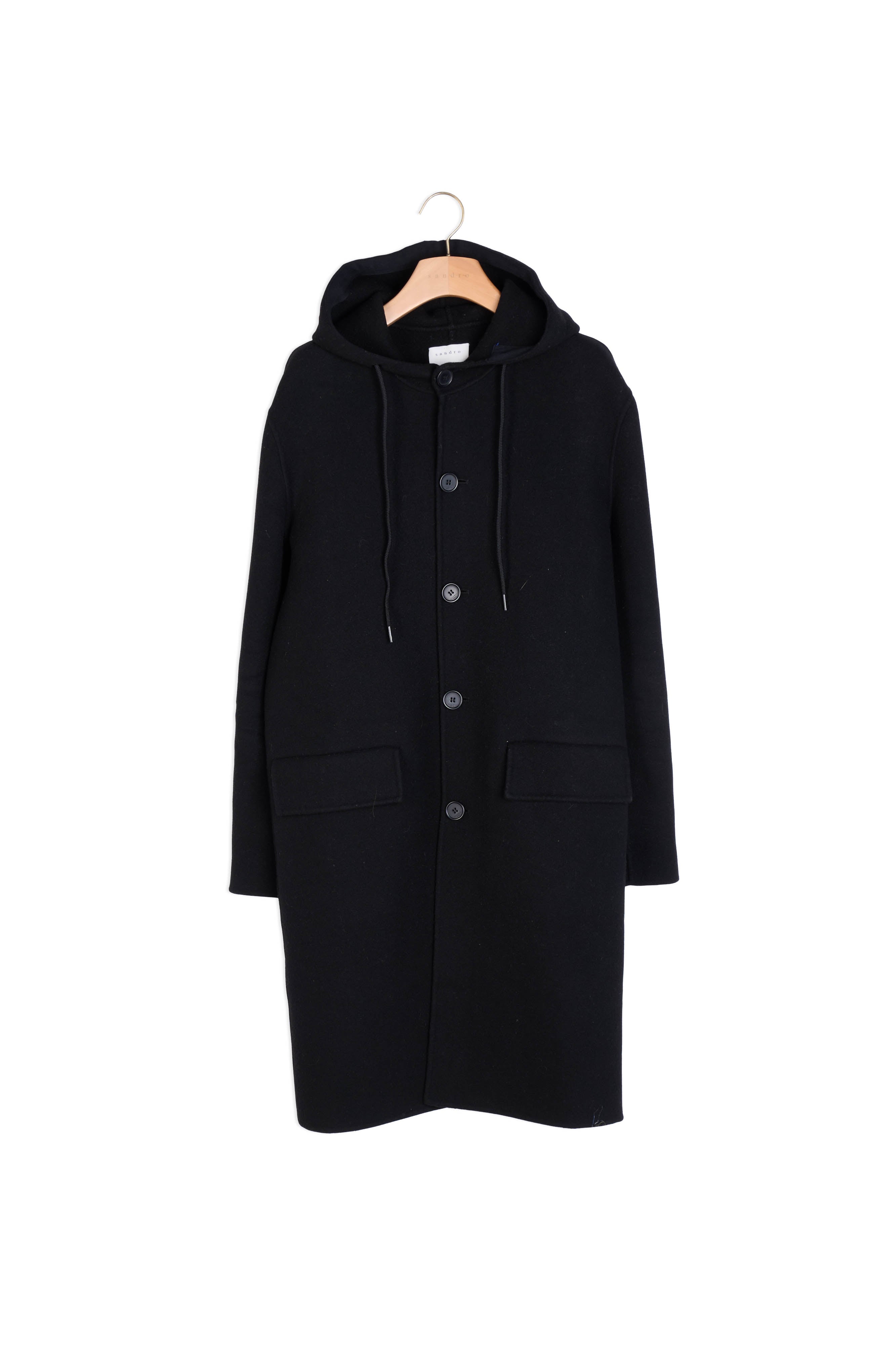 Parka en laine double face Sandro seconde main